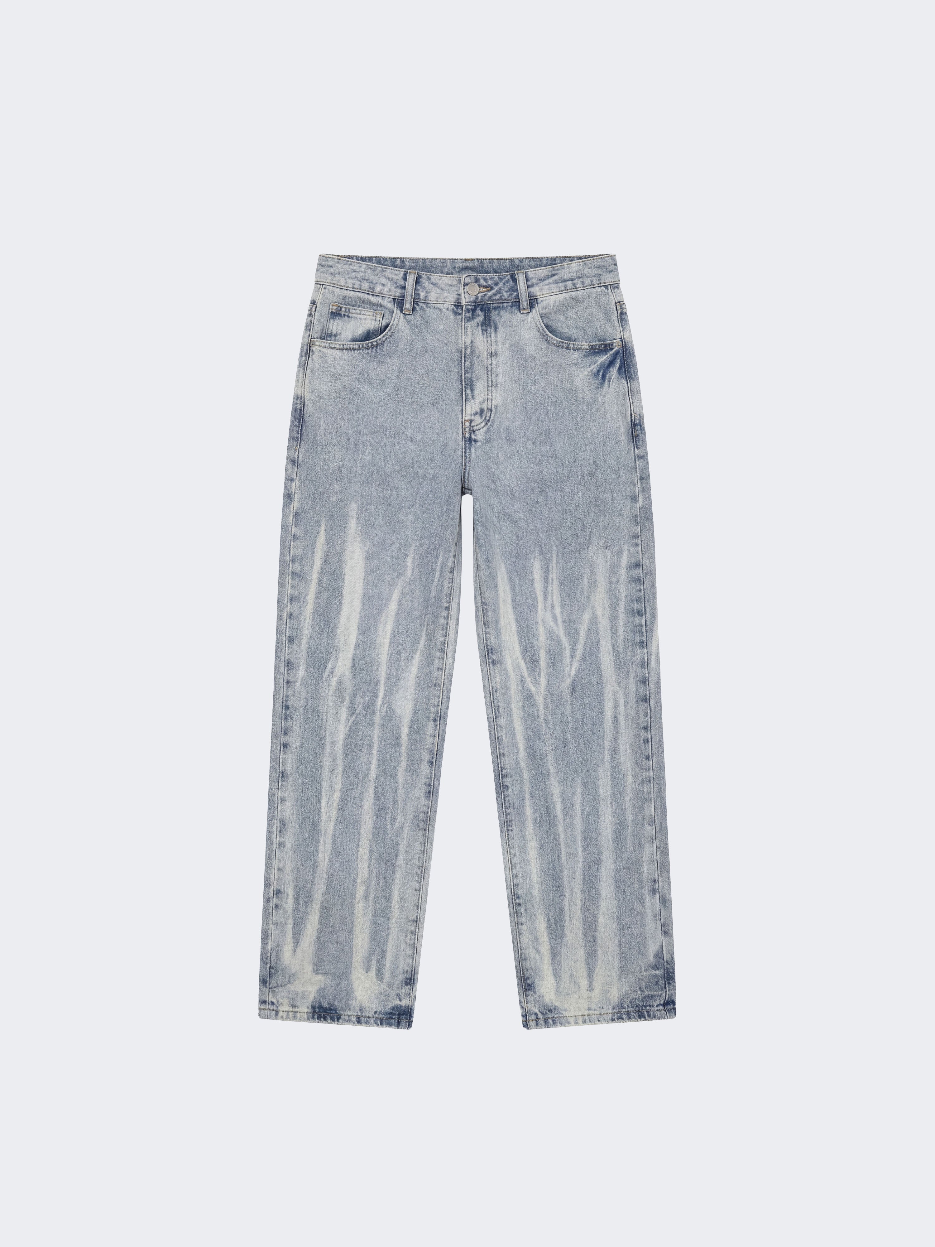 Jean homme effet délavé-6