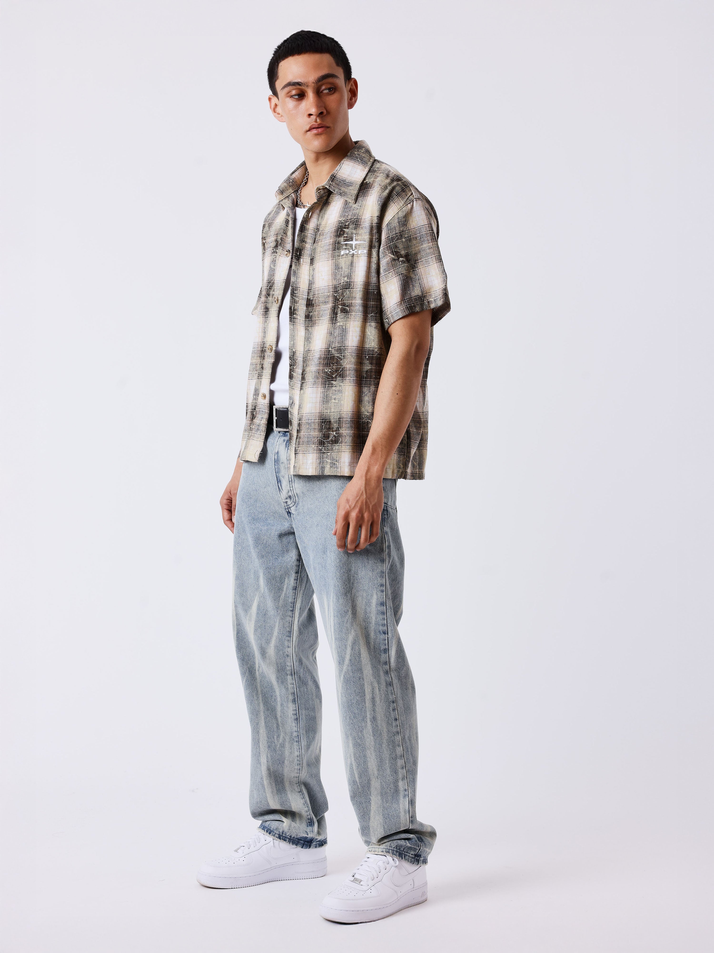 Jean homme effet délavé-1