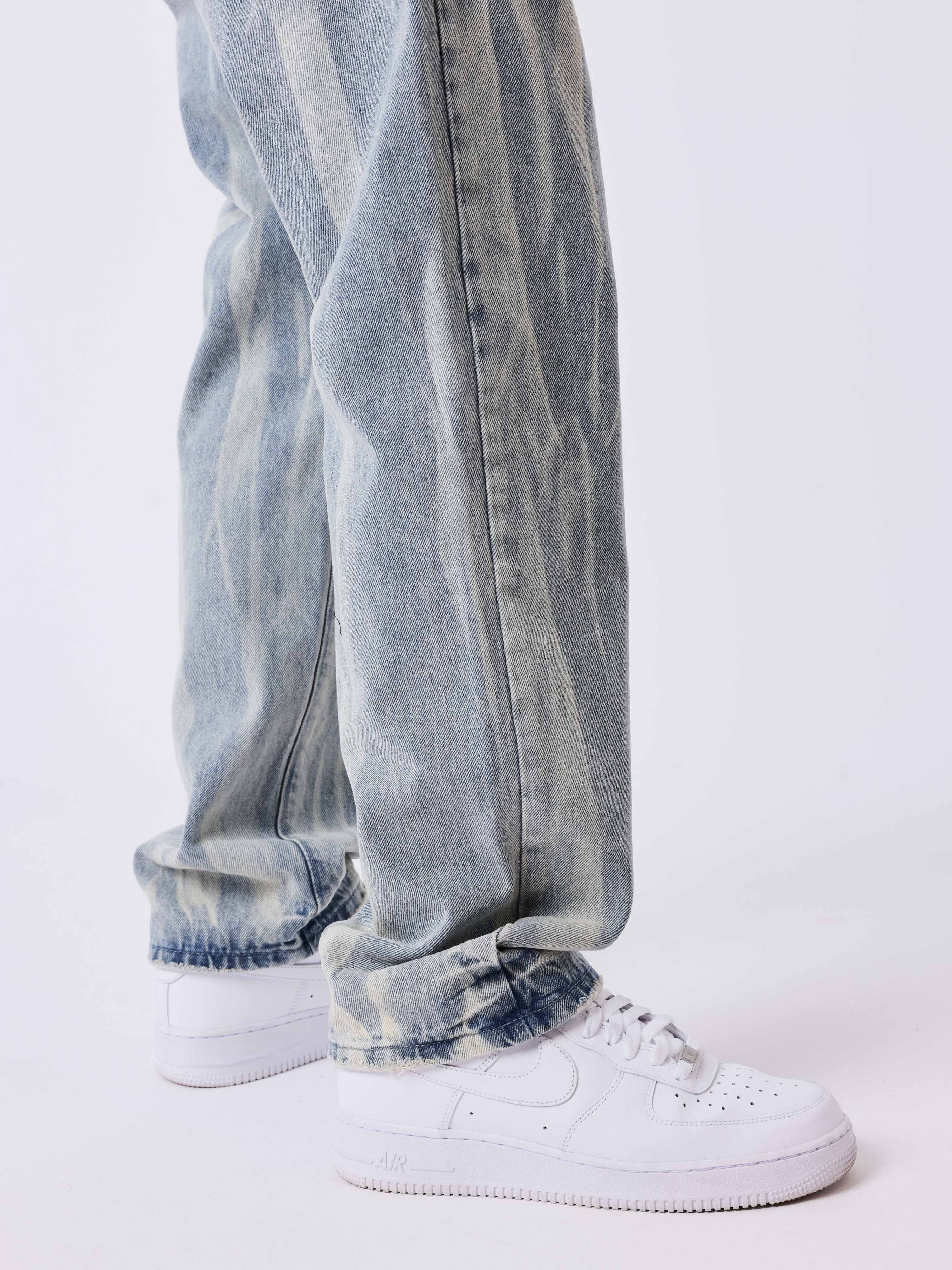 Jean homme effet délavé-5