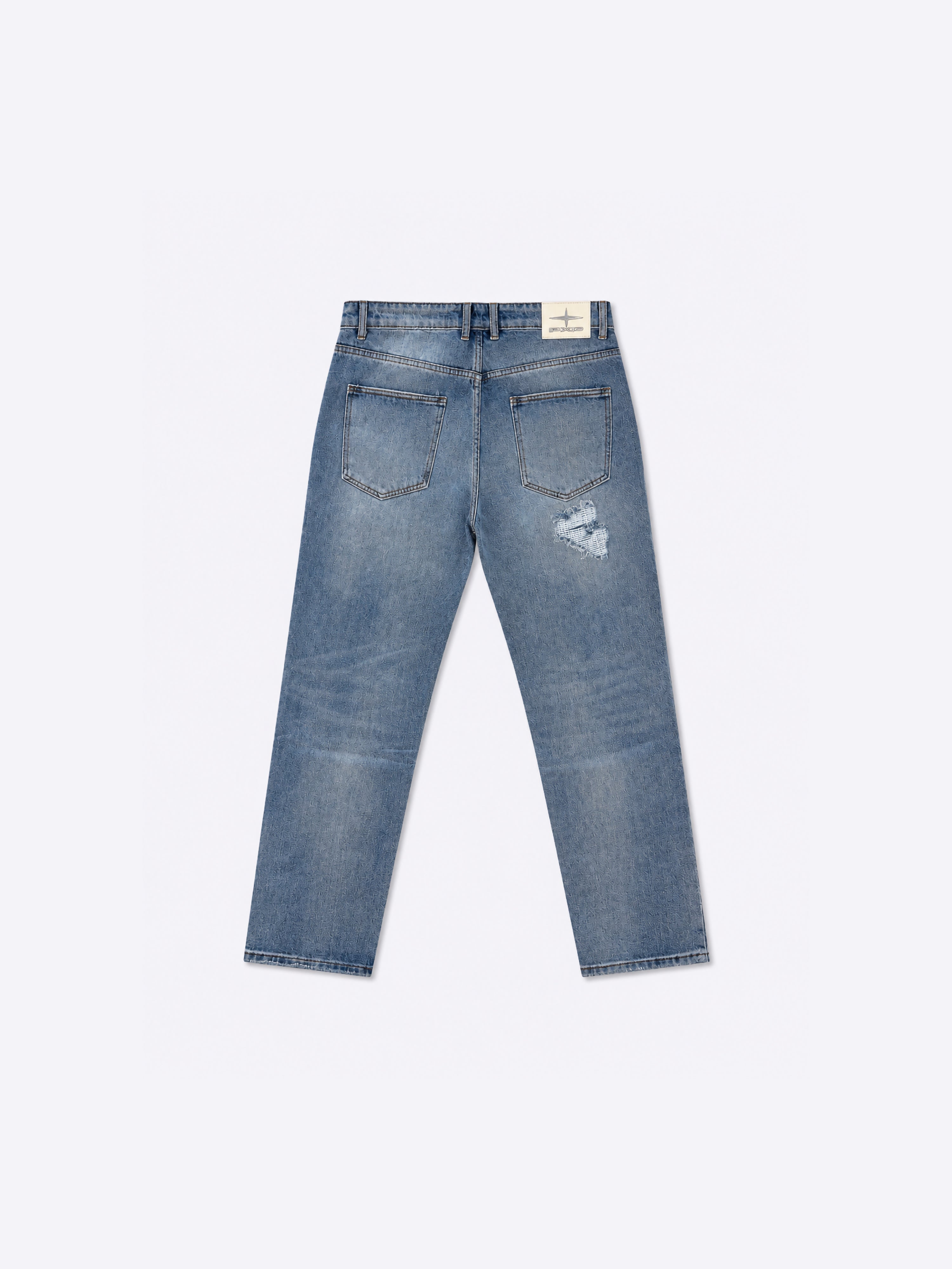 Calça jeans com detalhes rasgados-2