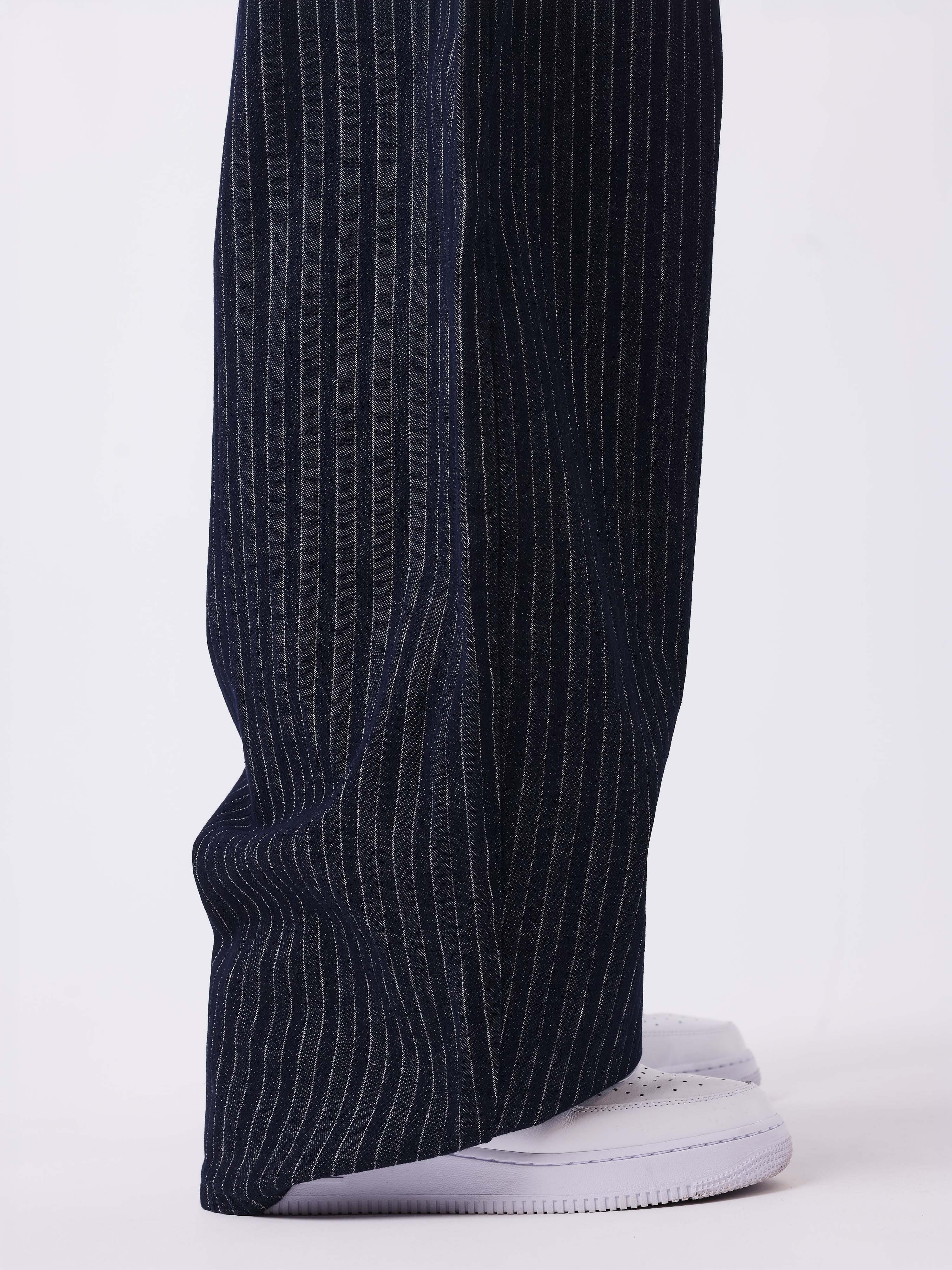 Stripet barrel jeans-4