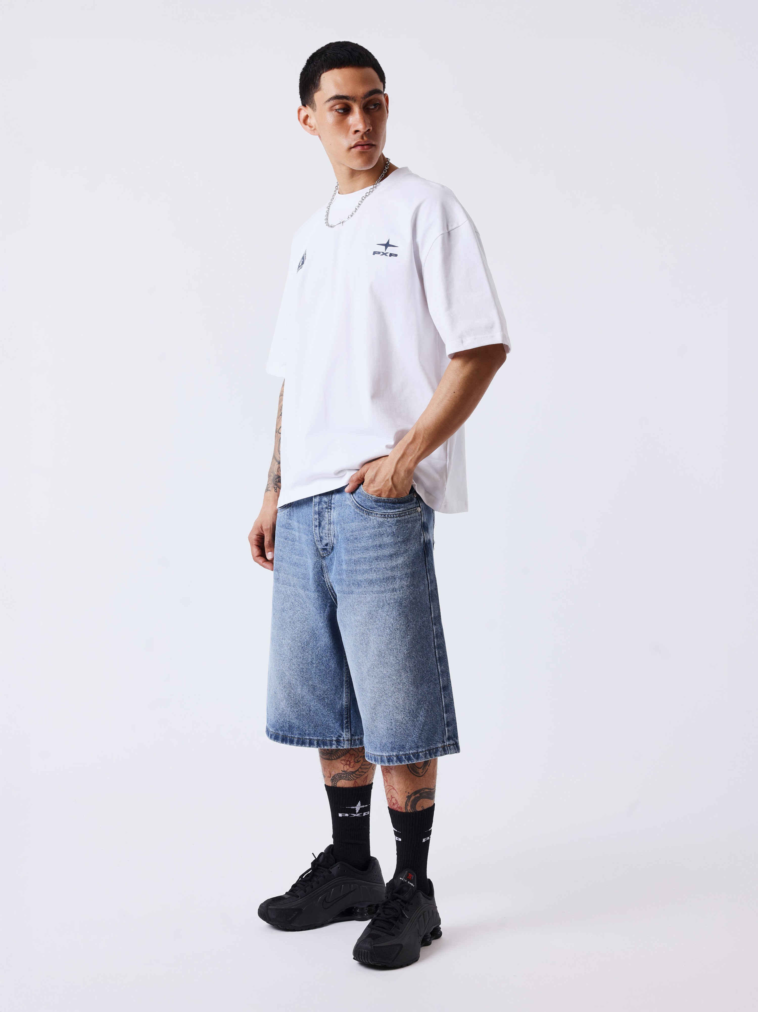 Denim shorts oversize-1