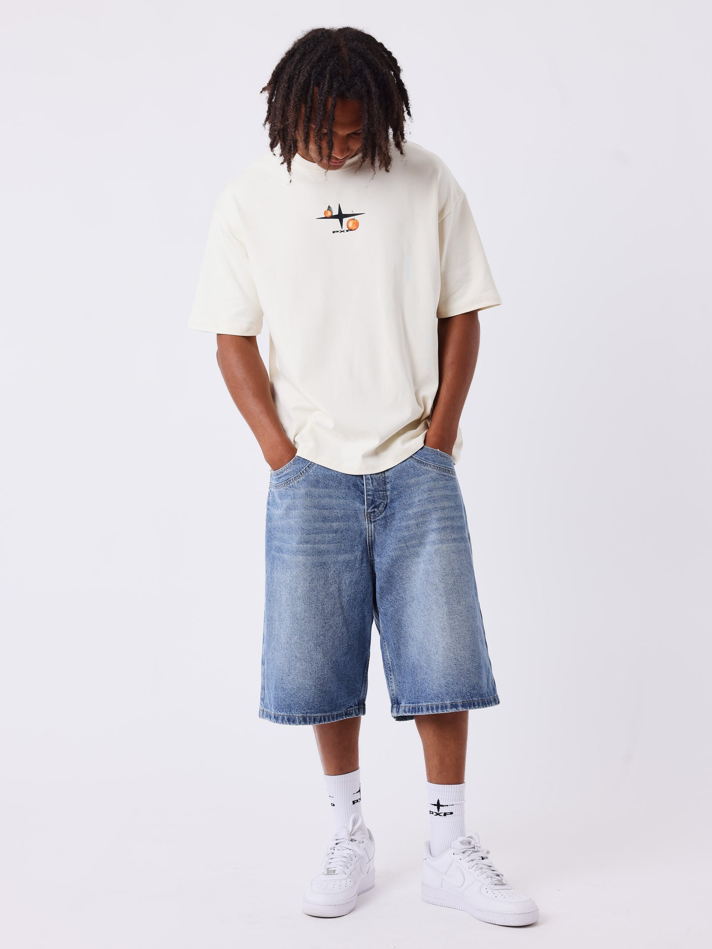 Denim-Shorts Oversize