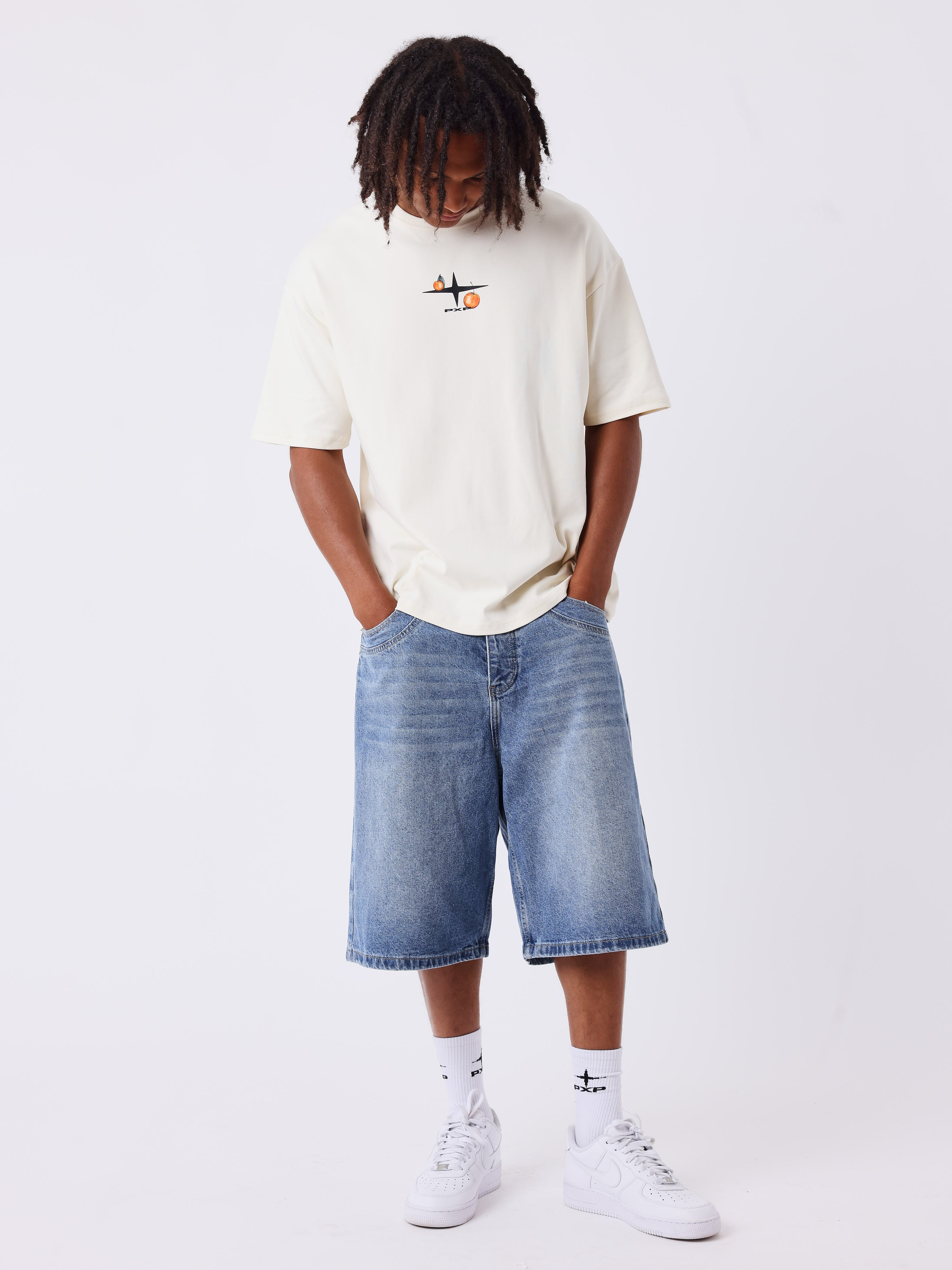 Denim-Shorts Oversize