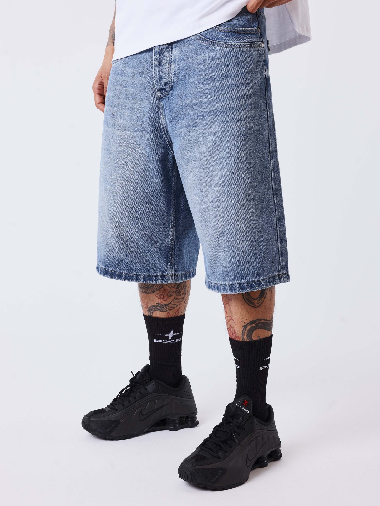 Denim shorts oversize
