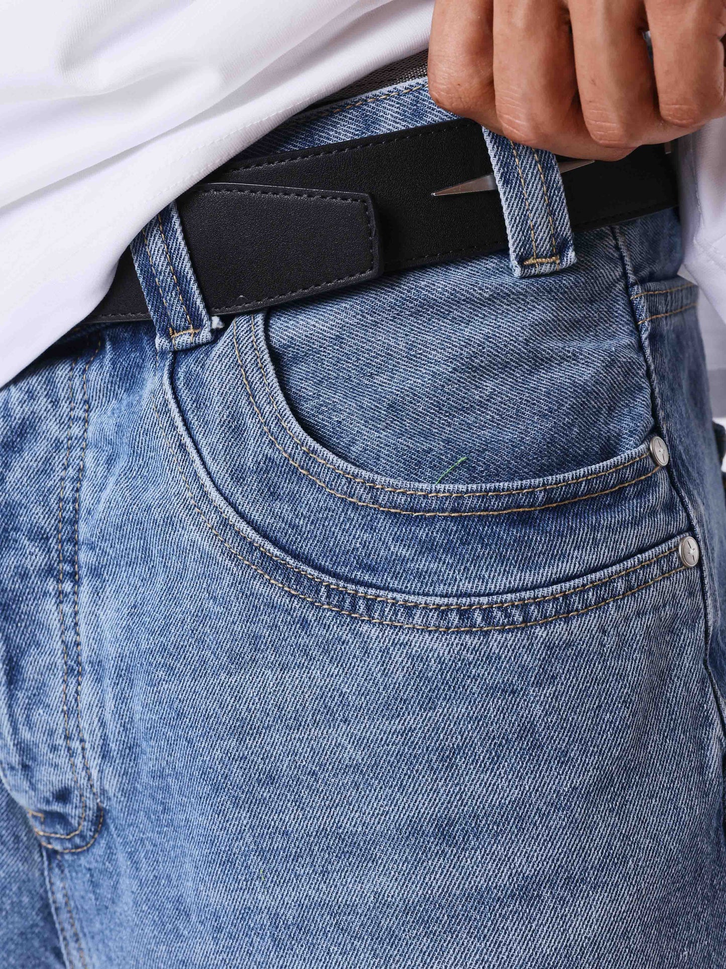 Denim shorts oversize