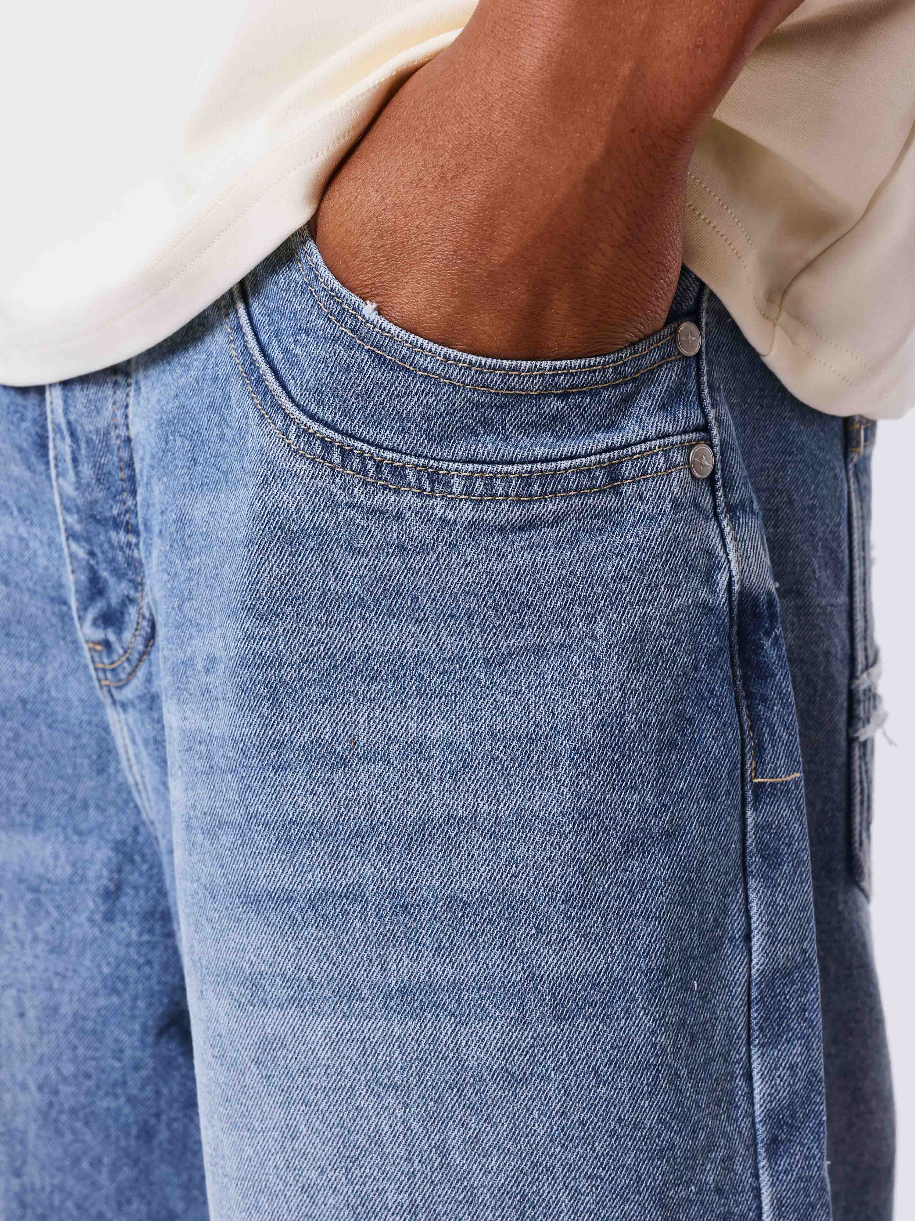 Denim-Shorts Oversize