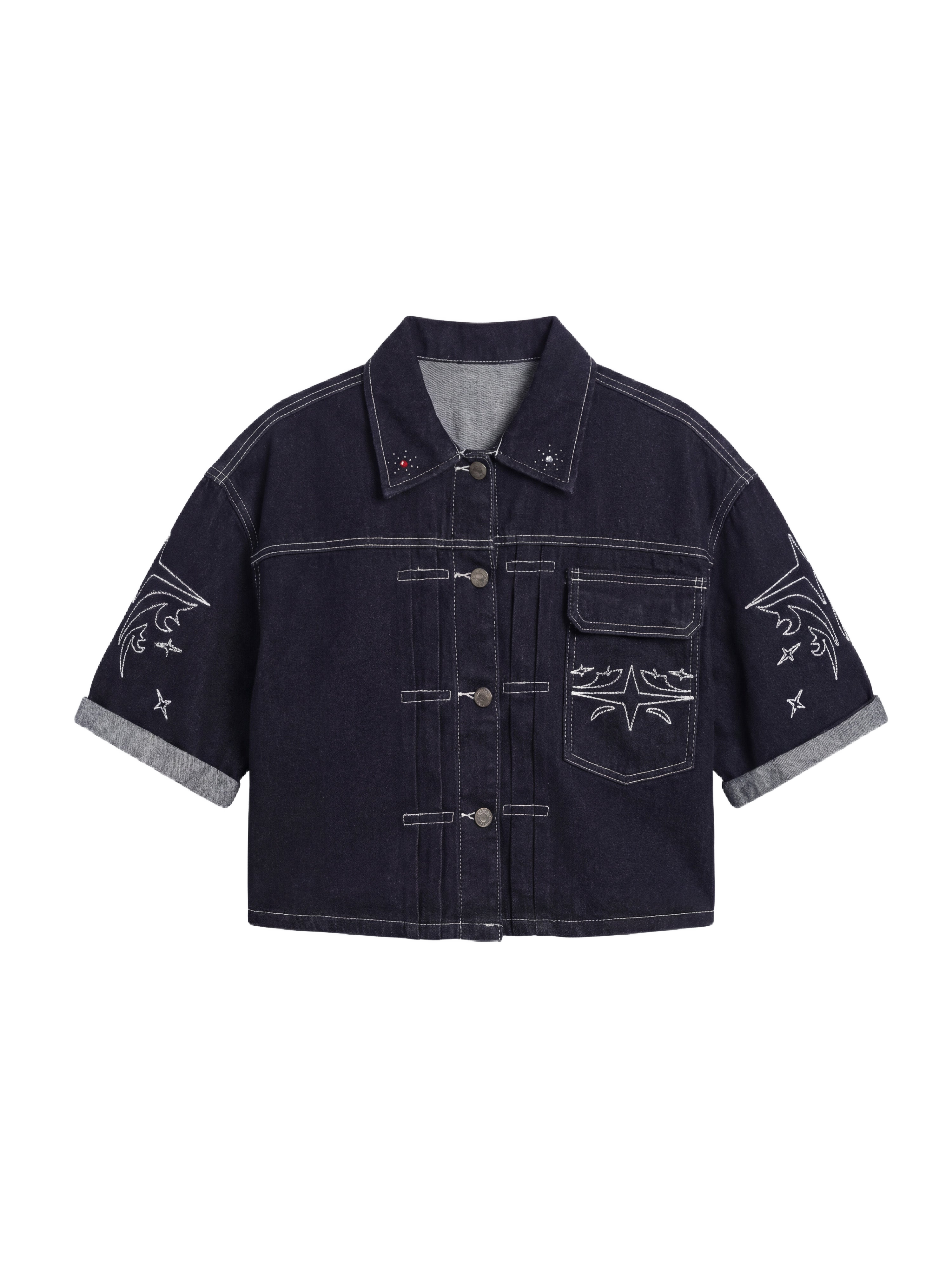 Chaqueta corta de denim Cow-8