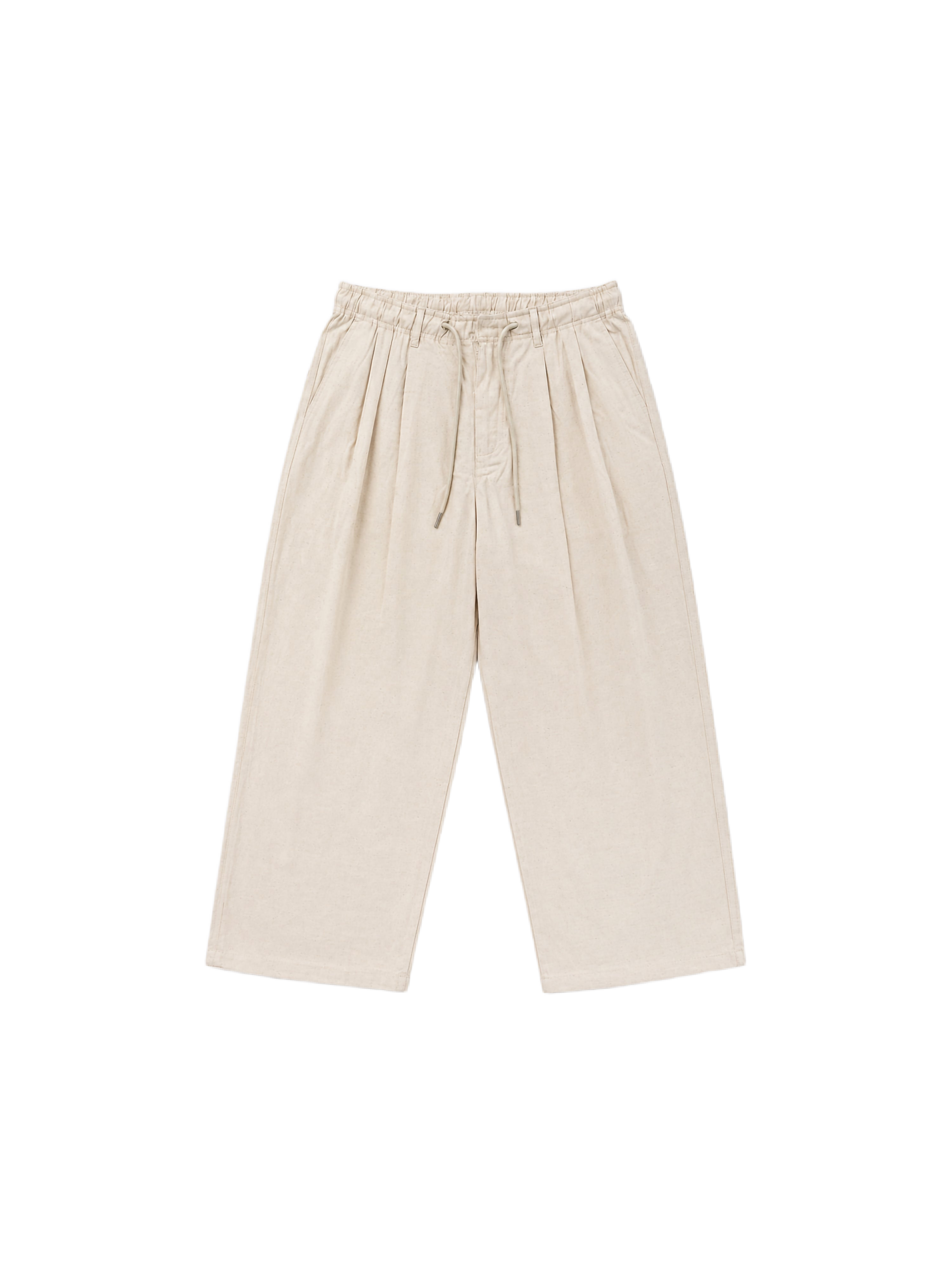 Pantalon à pinces avec élastique à la taille-1