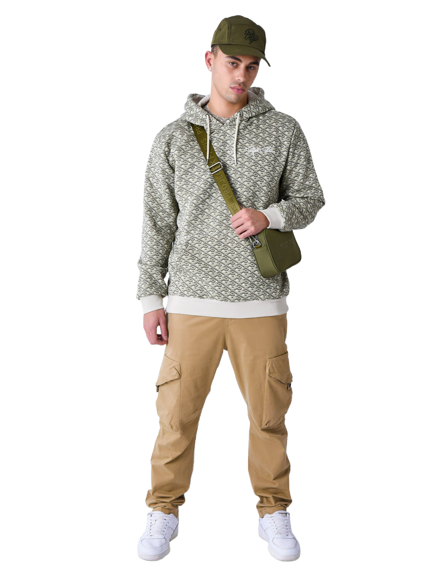 sweat-a-capuche-graphic-gaze-olive-modelshot
