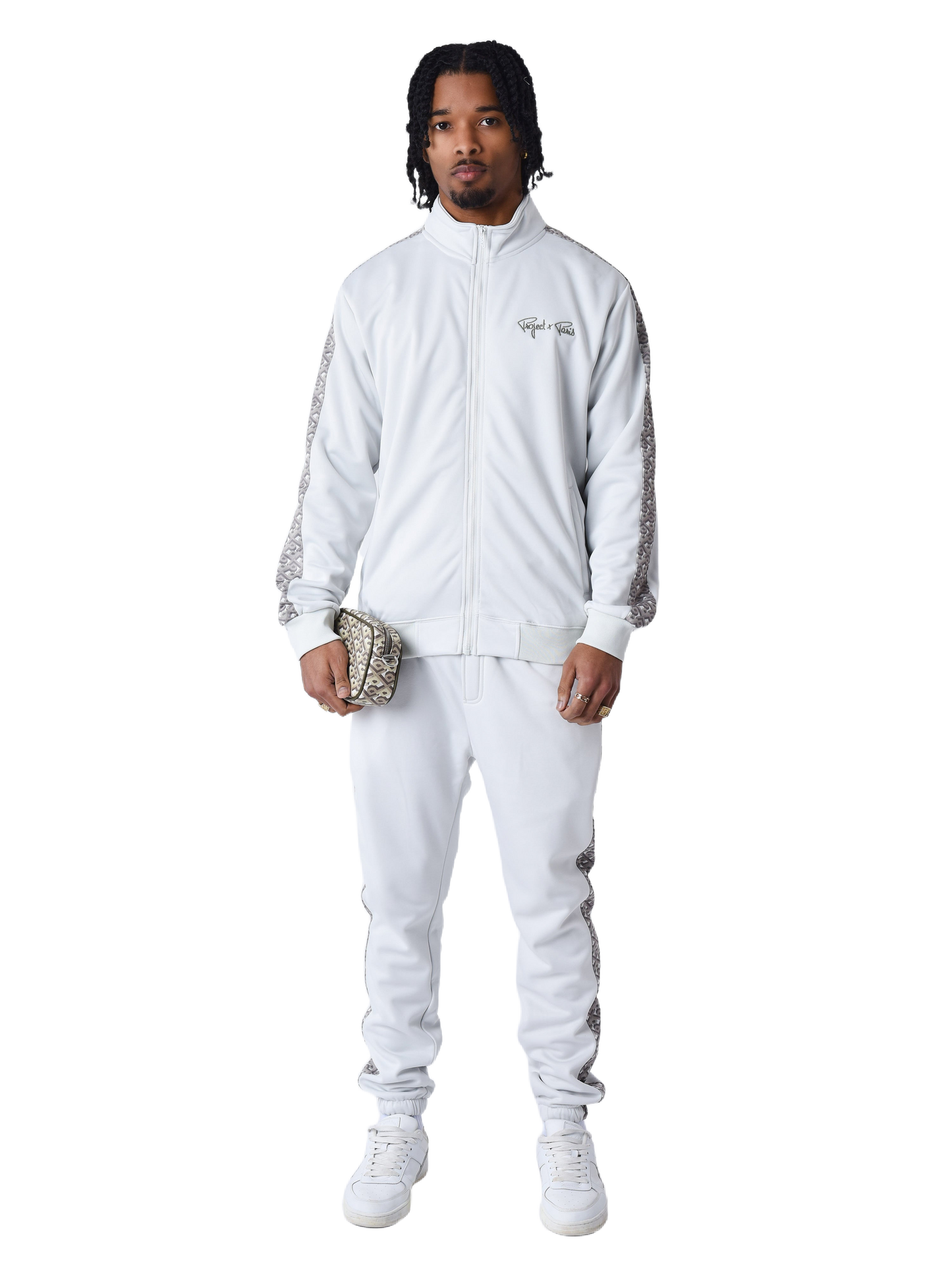 veste-zipper-a-bande-imprime-greige-modelshot