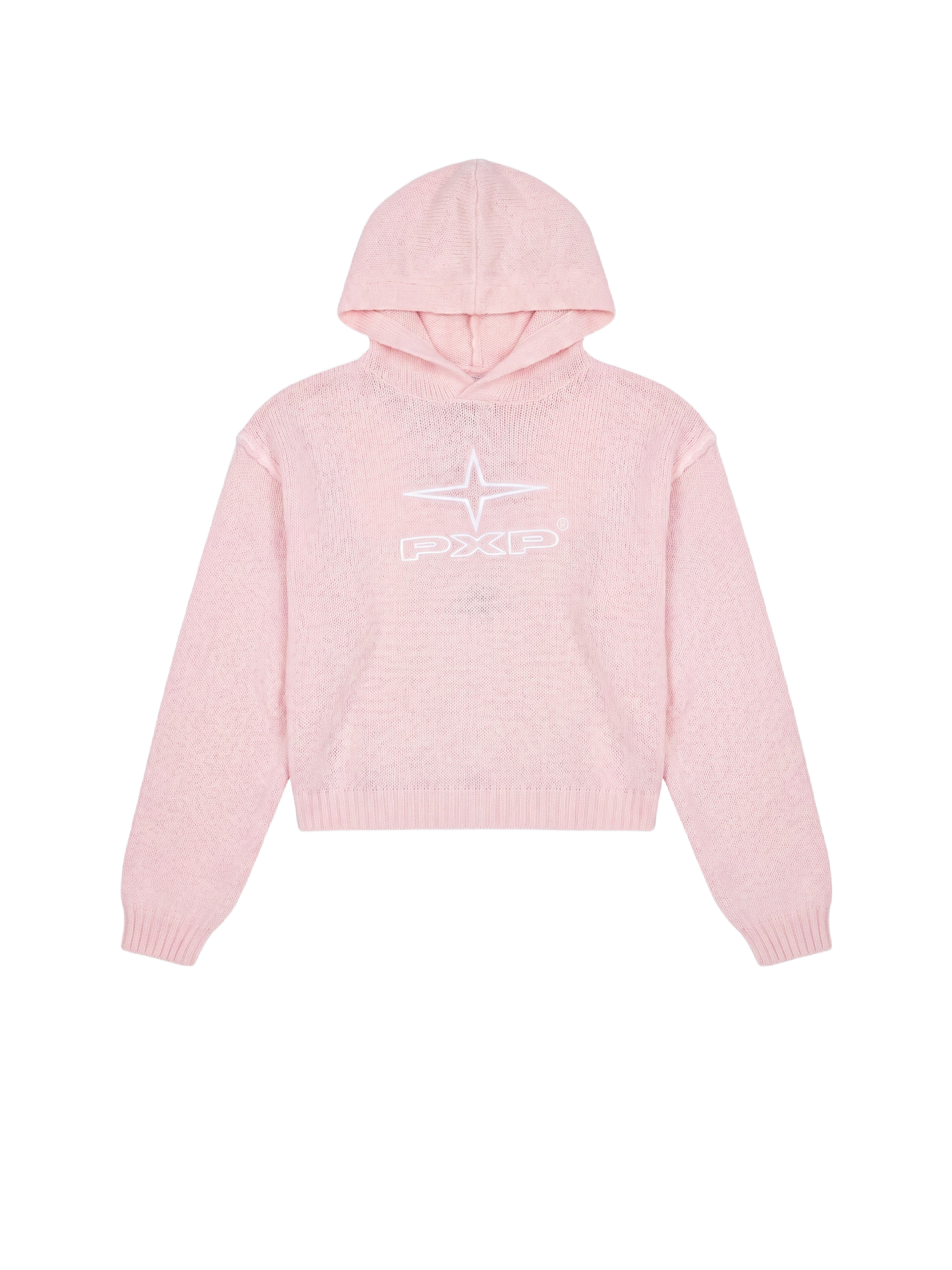 Korte gebreide hoodie-6