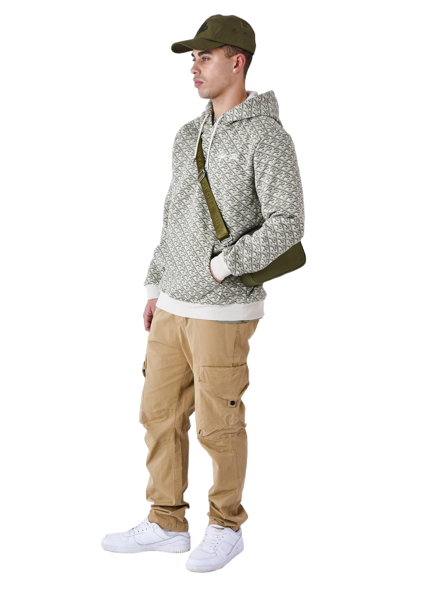 sweat-a-capuche-graphic-gaze-olive-modelshot