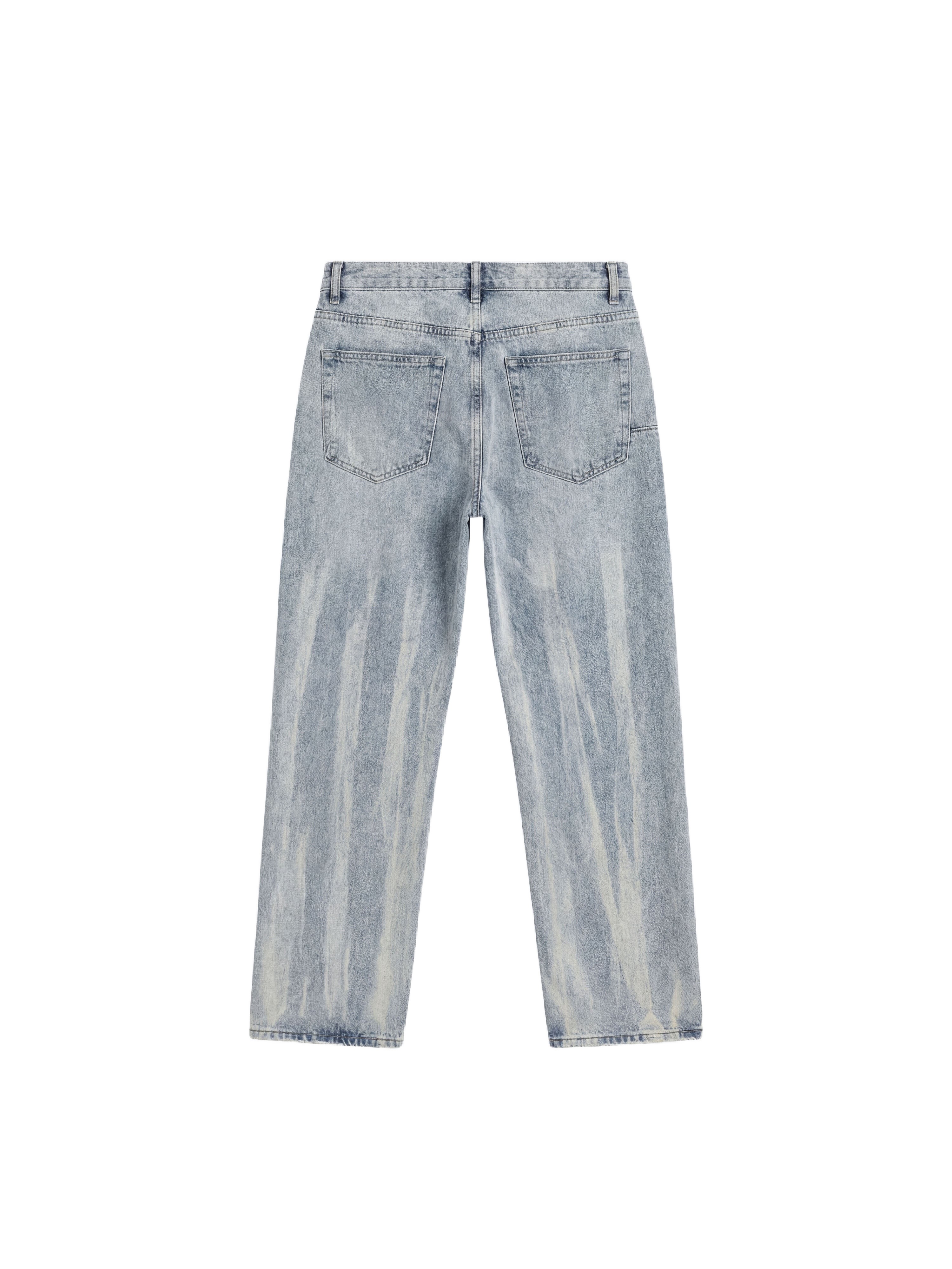 Jean homme effet délavé-7