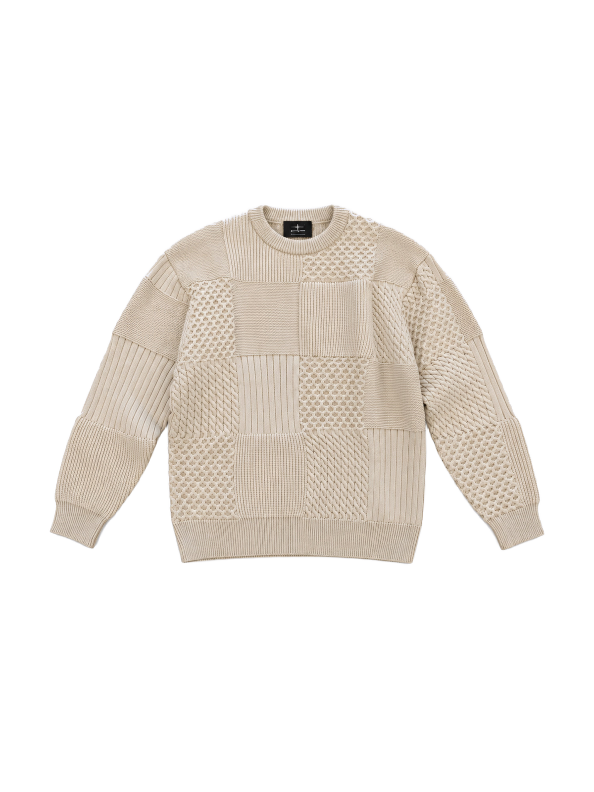 Pull Patchwork Knit Beige – 1