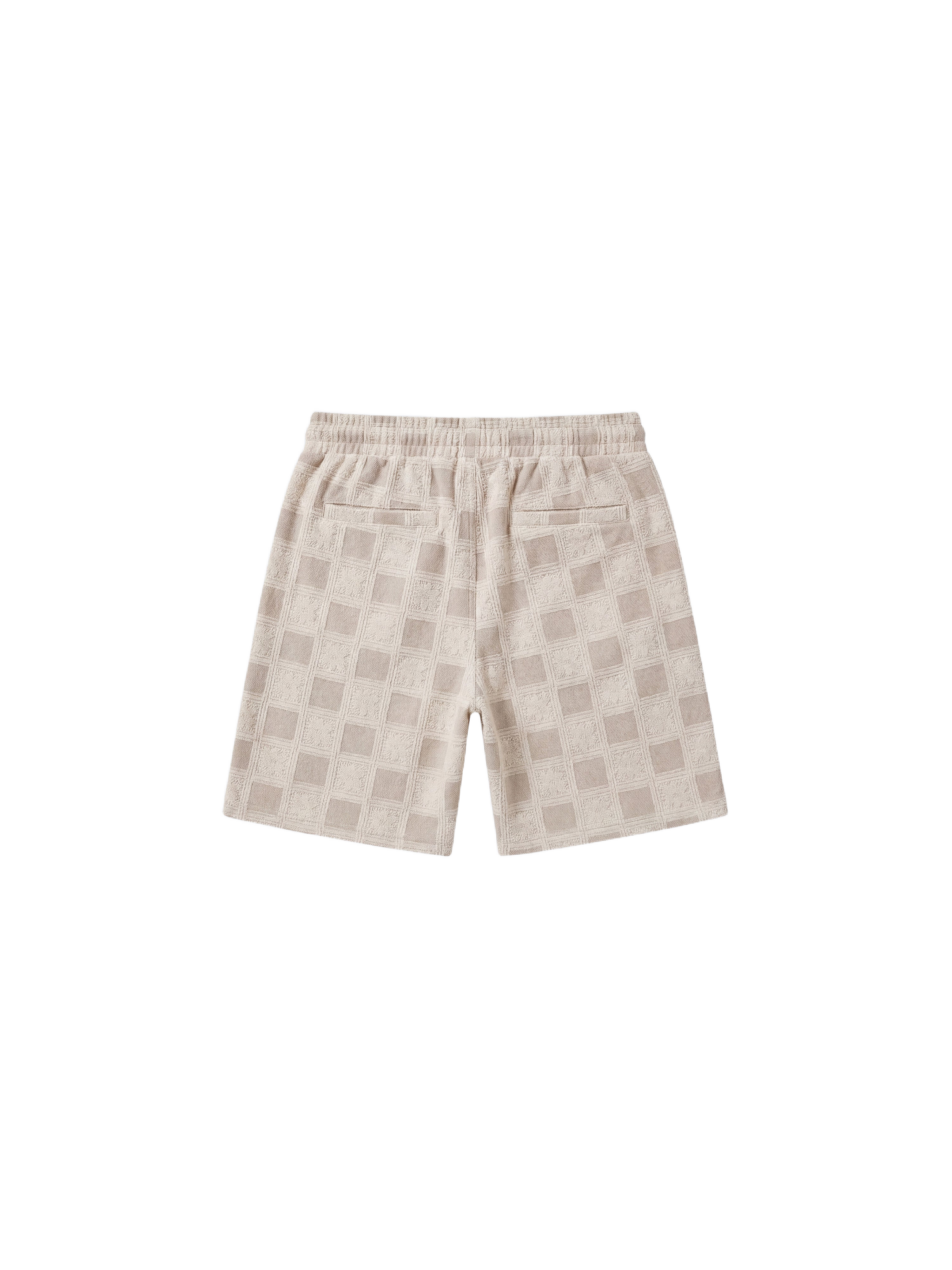Short de hombre texturizado con estampado de cuadros-7