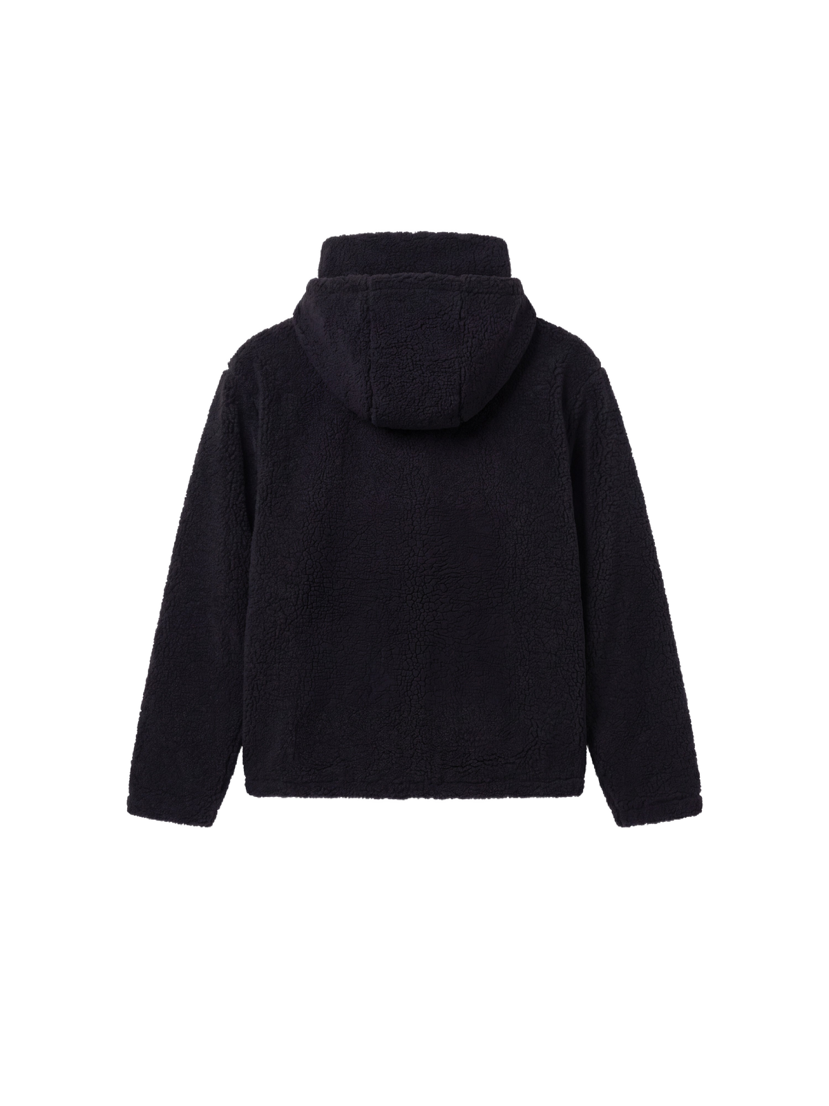Veste zippée en sherpa à double capuche Mountain Noir – 7