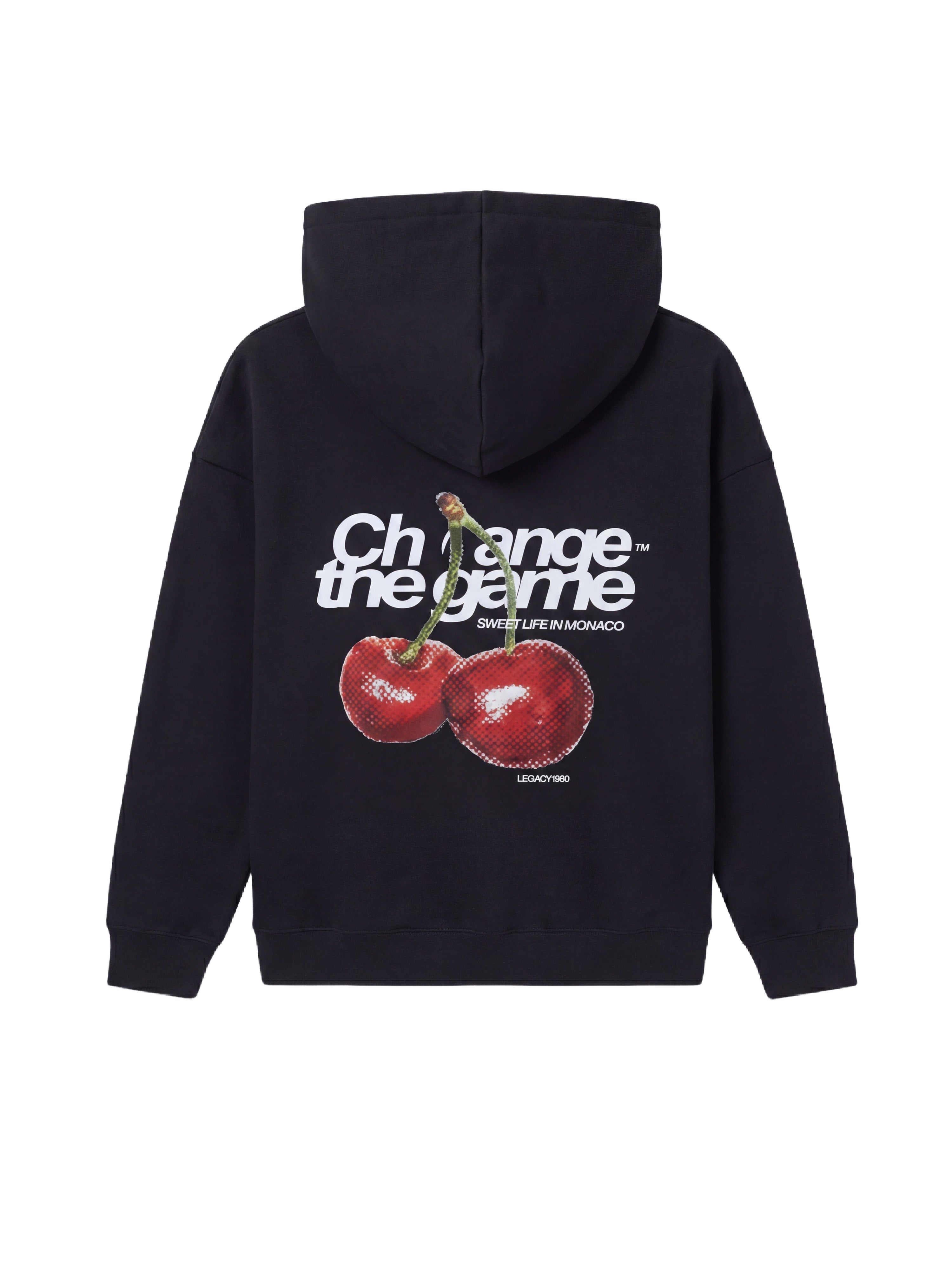 Sudadera con capucha estampada de cerezas-7