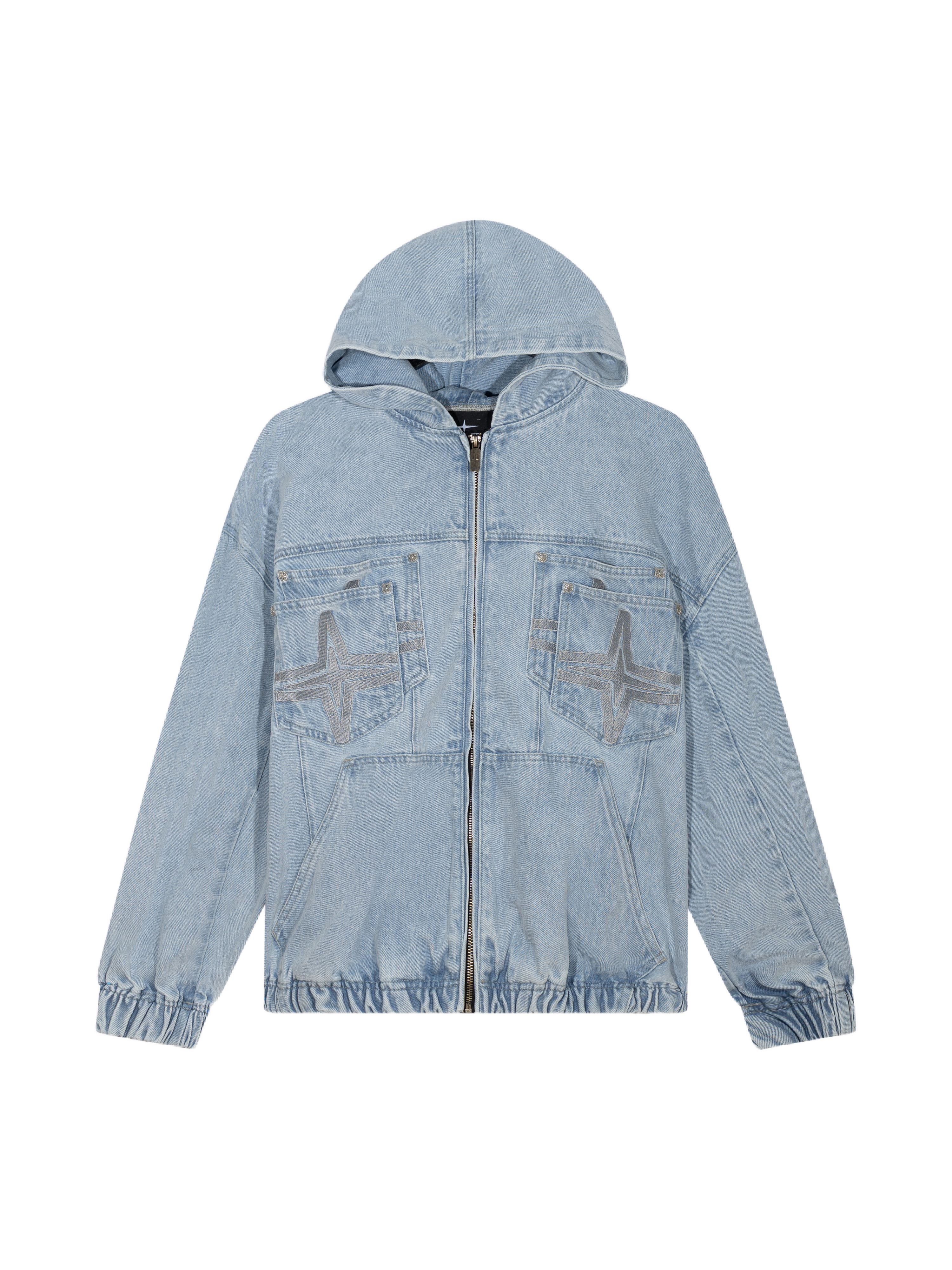 Chaqueta con capucha de denim-7