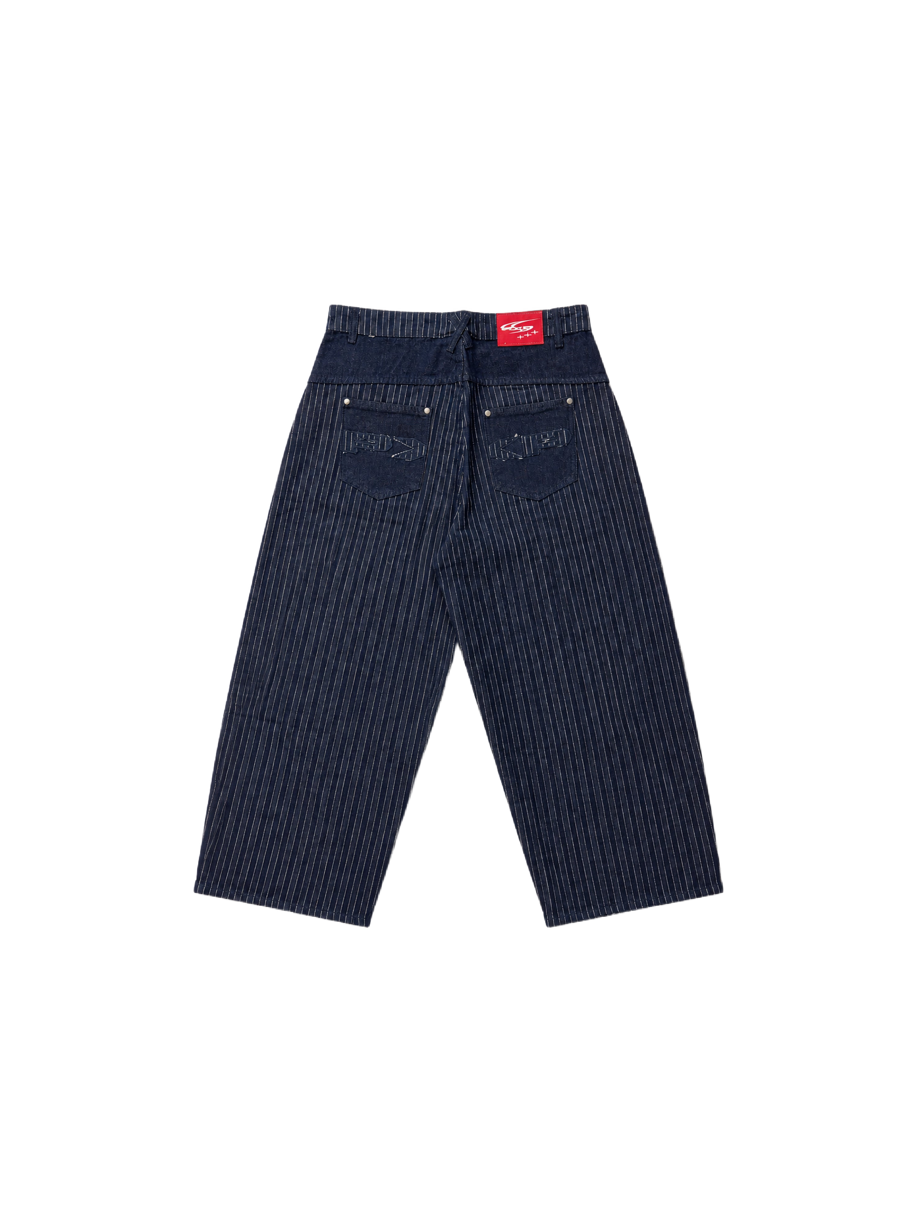 Stripet barrel jeans-2