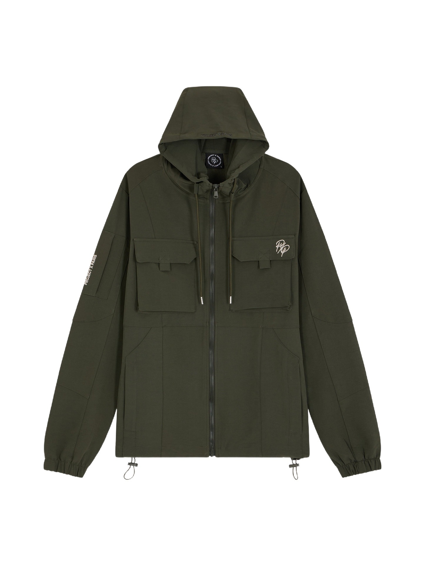 coupe-vent-technique-olive-fonce-packshot-backgroundremoved