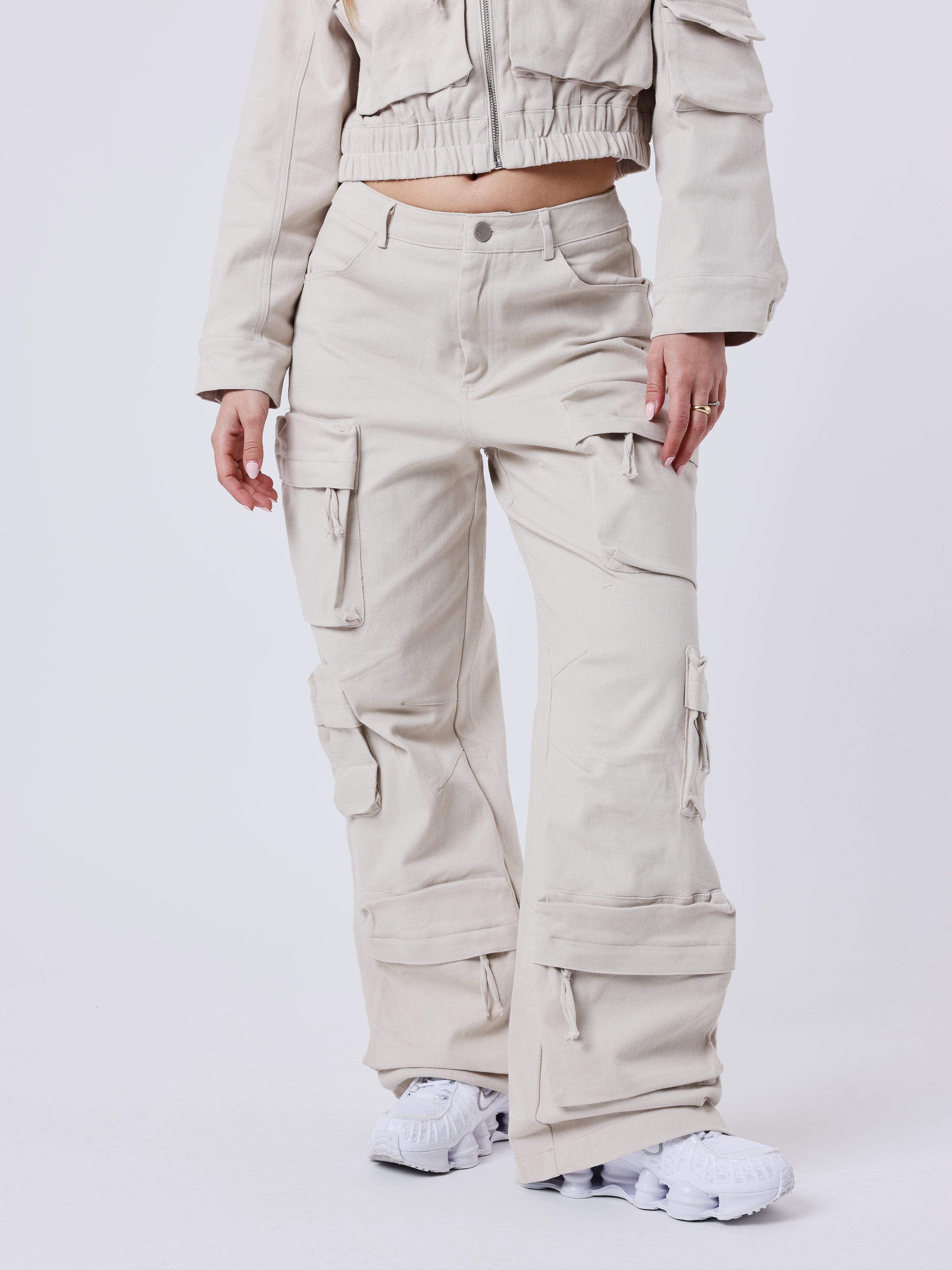 Poly Cargo Pants-3