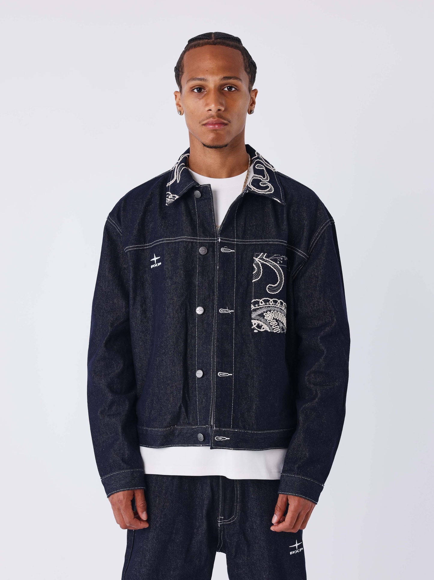 Veste en jean bandana