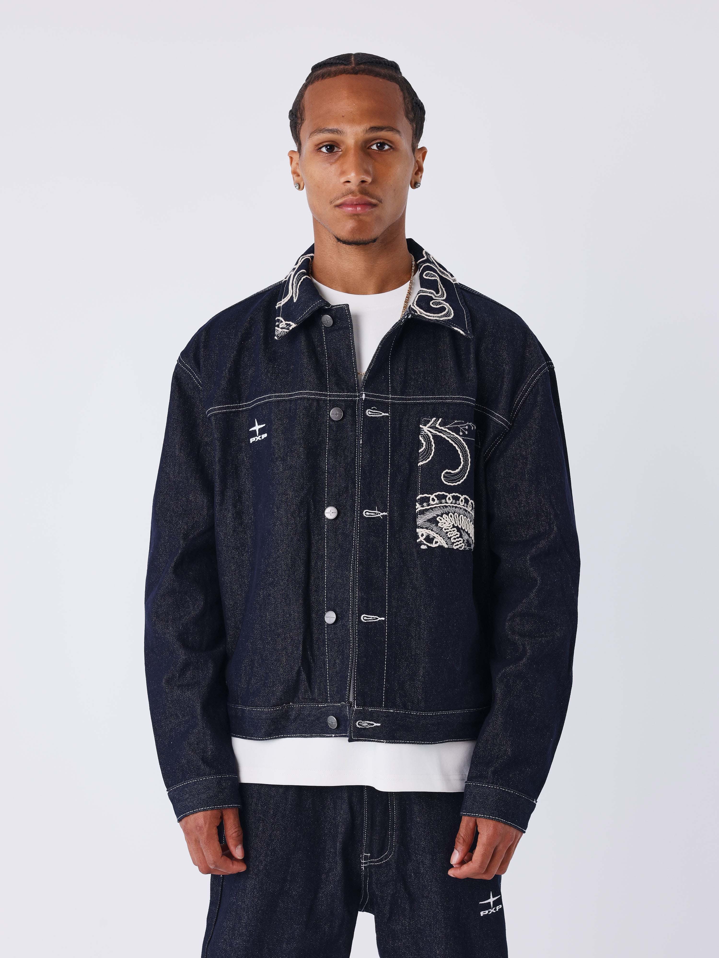 Veste en jean bandana-1