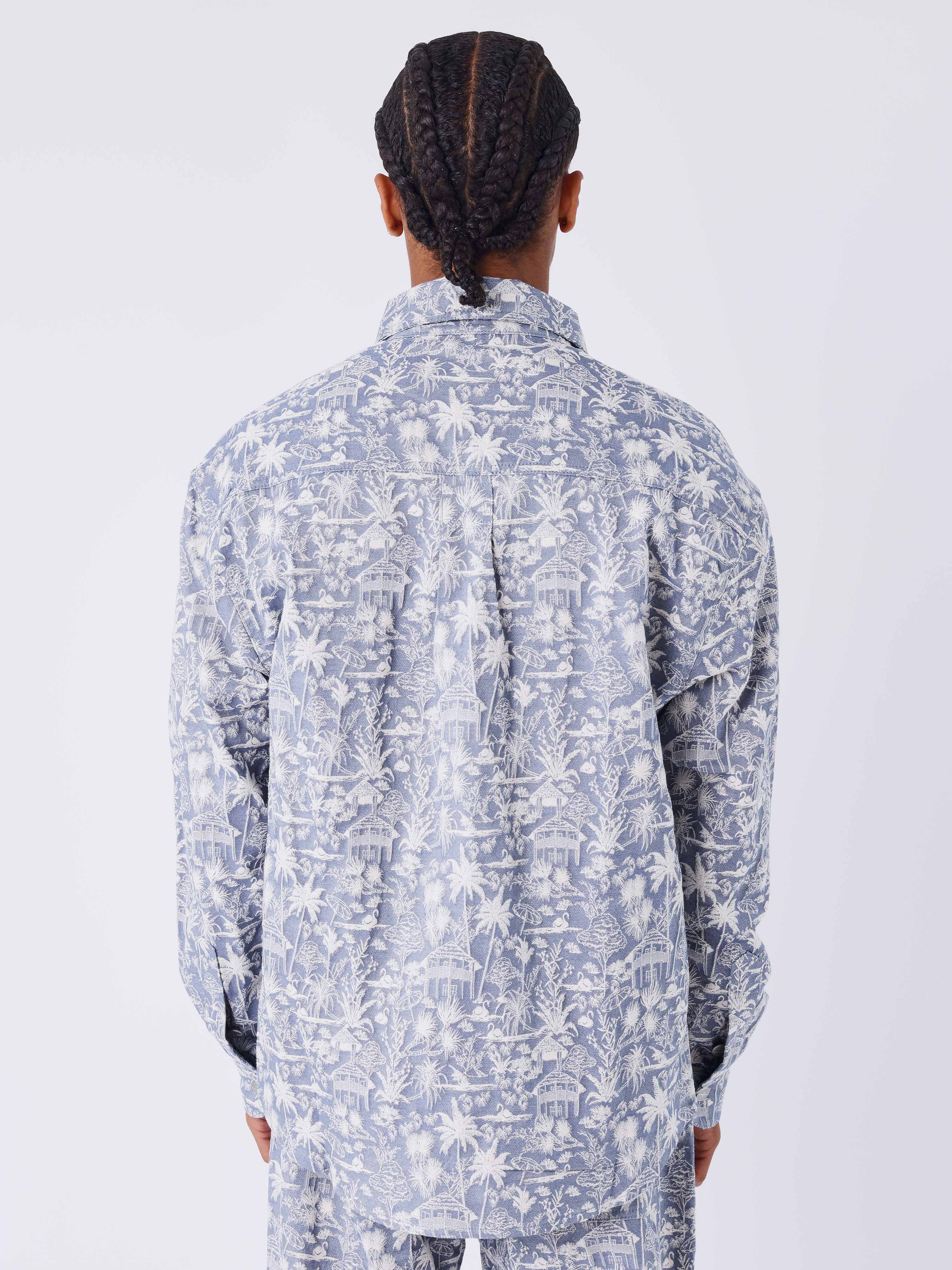 Tropical canvas shirt-3