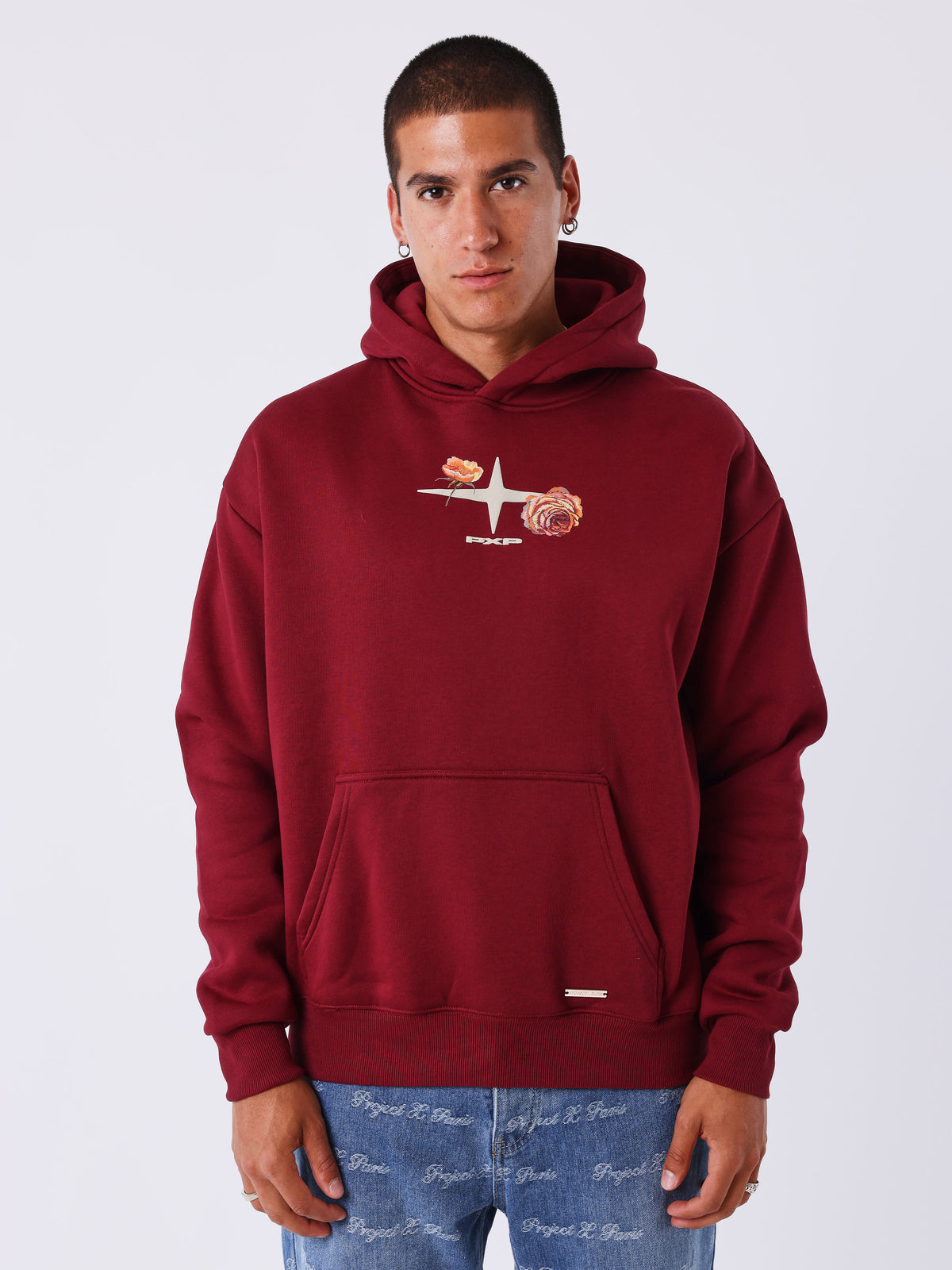 Hoodie med Gothic Roses