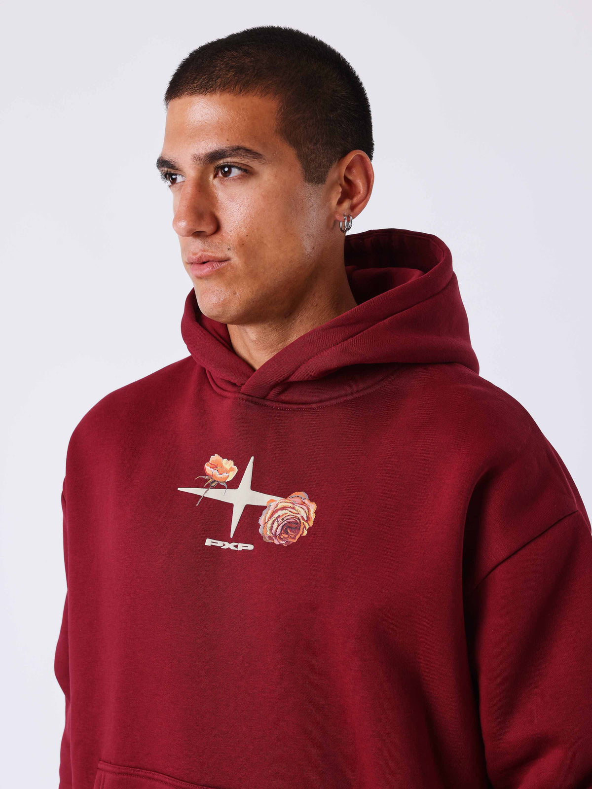 Hoodie med Gothic Roses