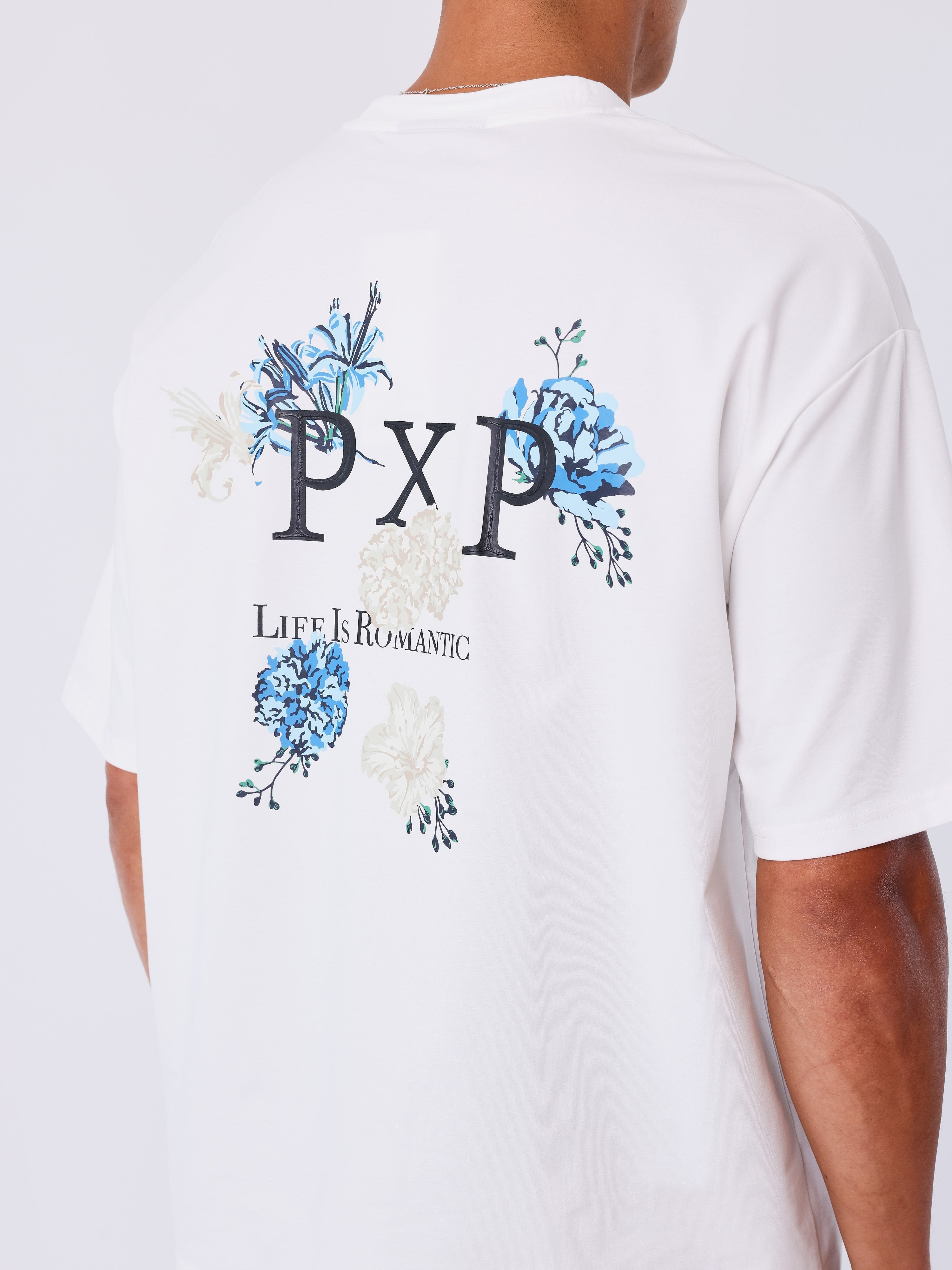 Camiseta gráfica flor-4