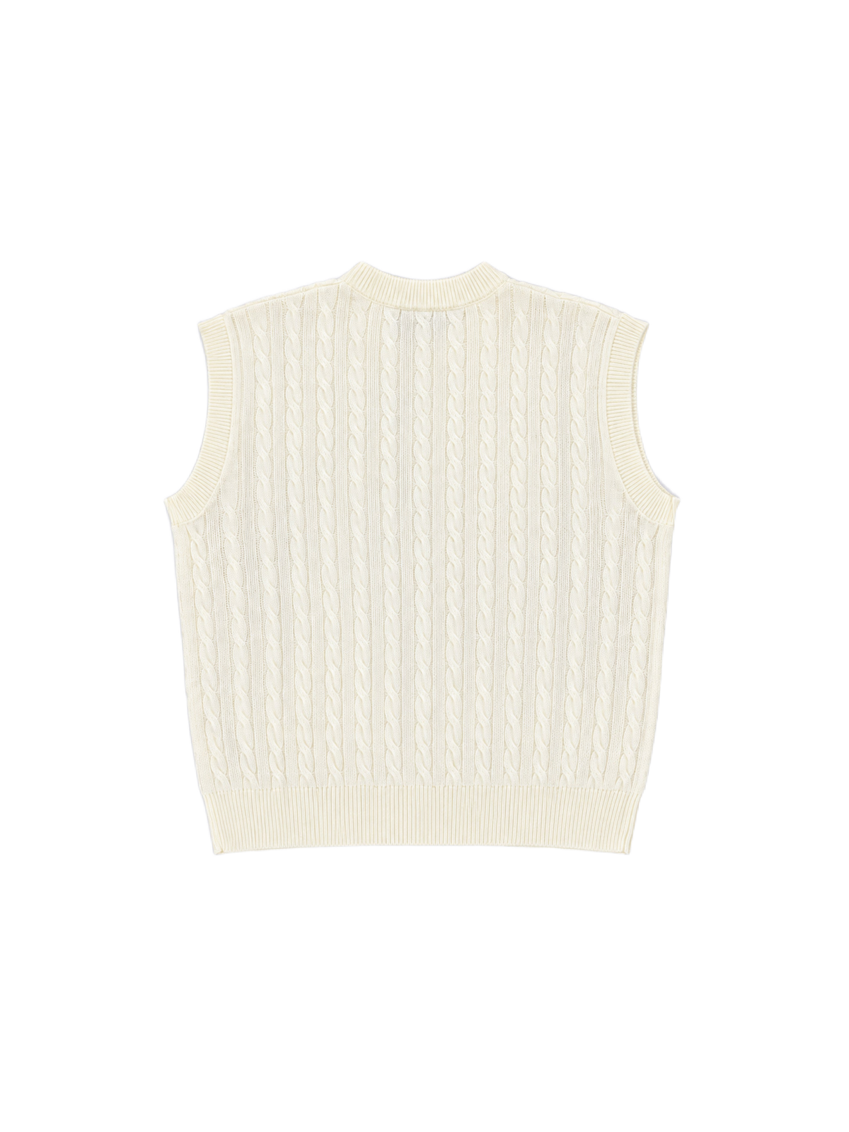 Pull sans manches Cable Blanc – 2