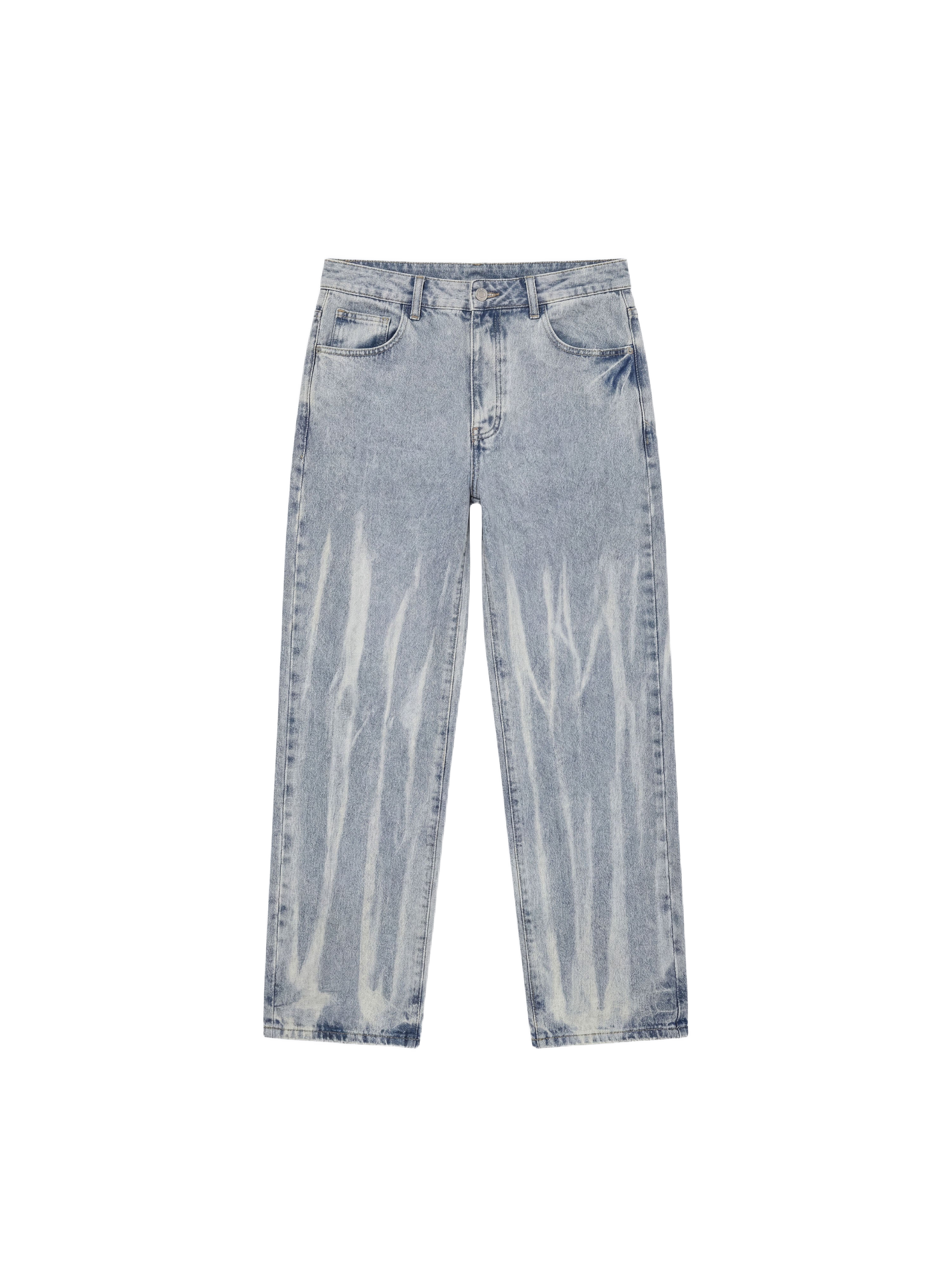 Jean homme effet délavé-6
