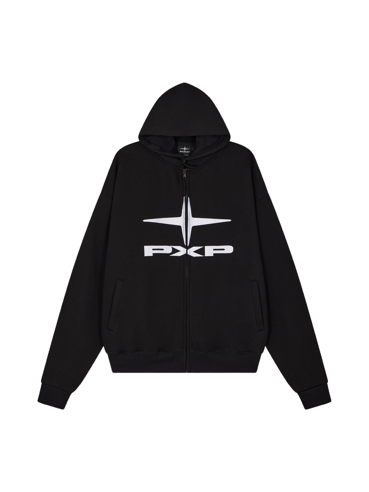 sweat-a-capuche-zippe-polaris-noir-packshot-backgroundremoved