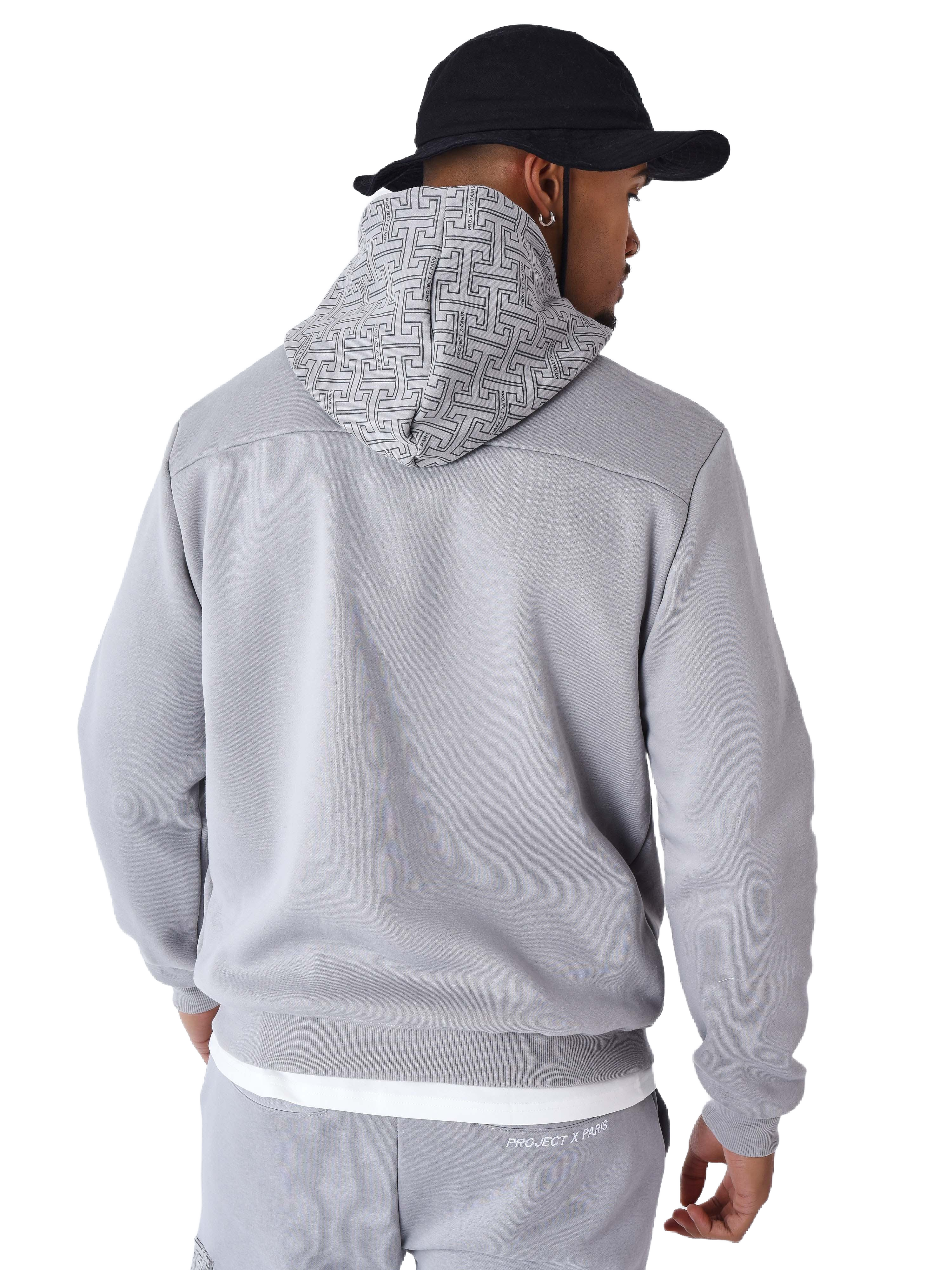Monogramm-Print Kapuzenpullover-2