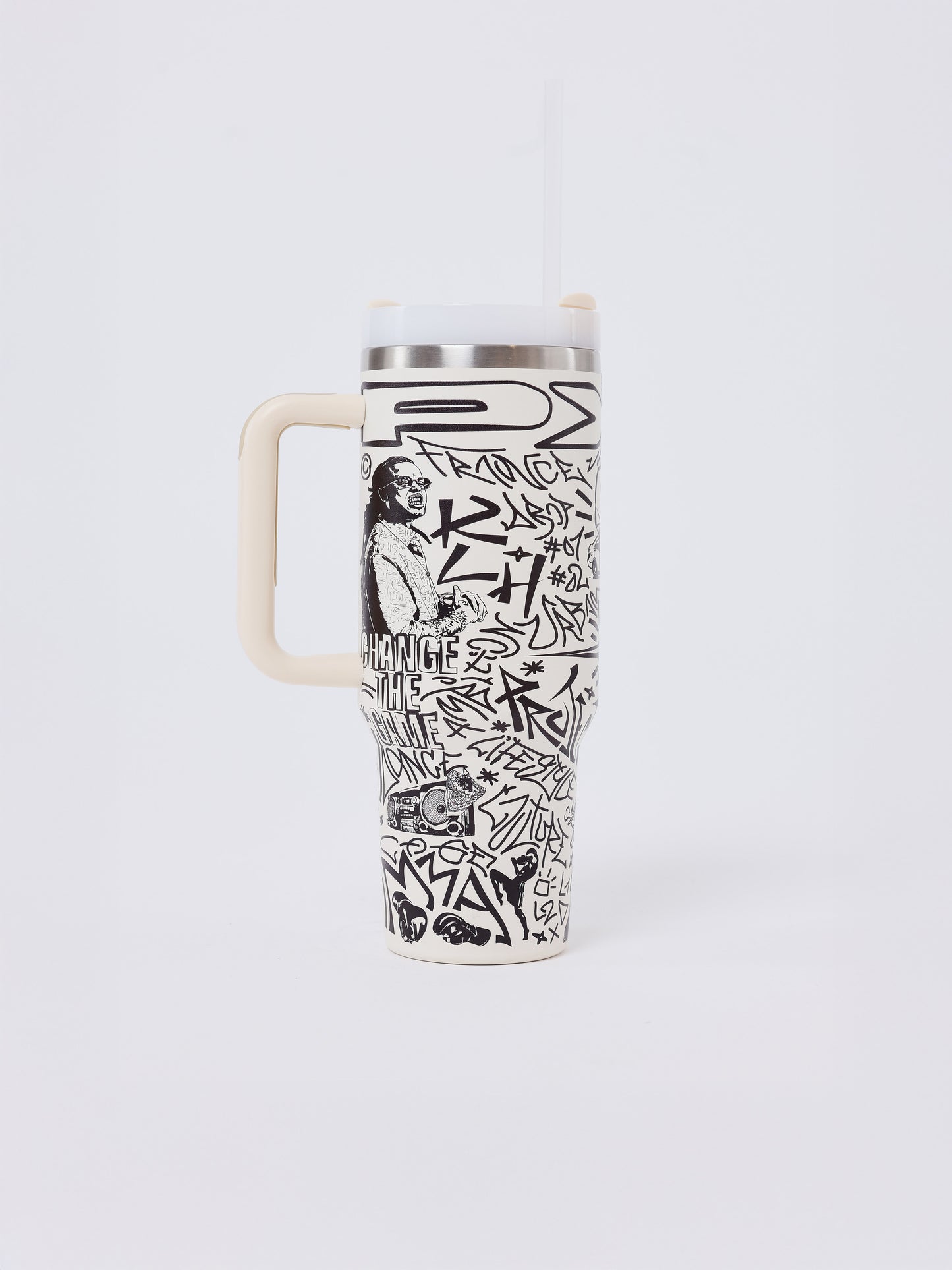 Gourde isotherme en acier motif graffiti PXP