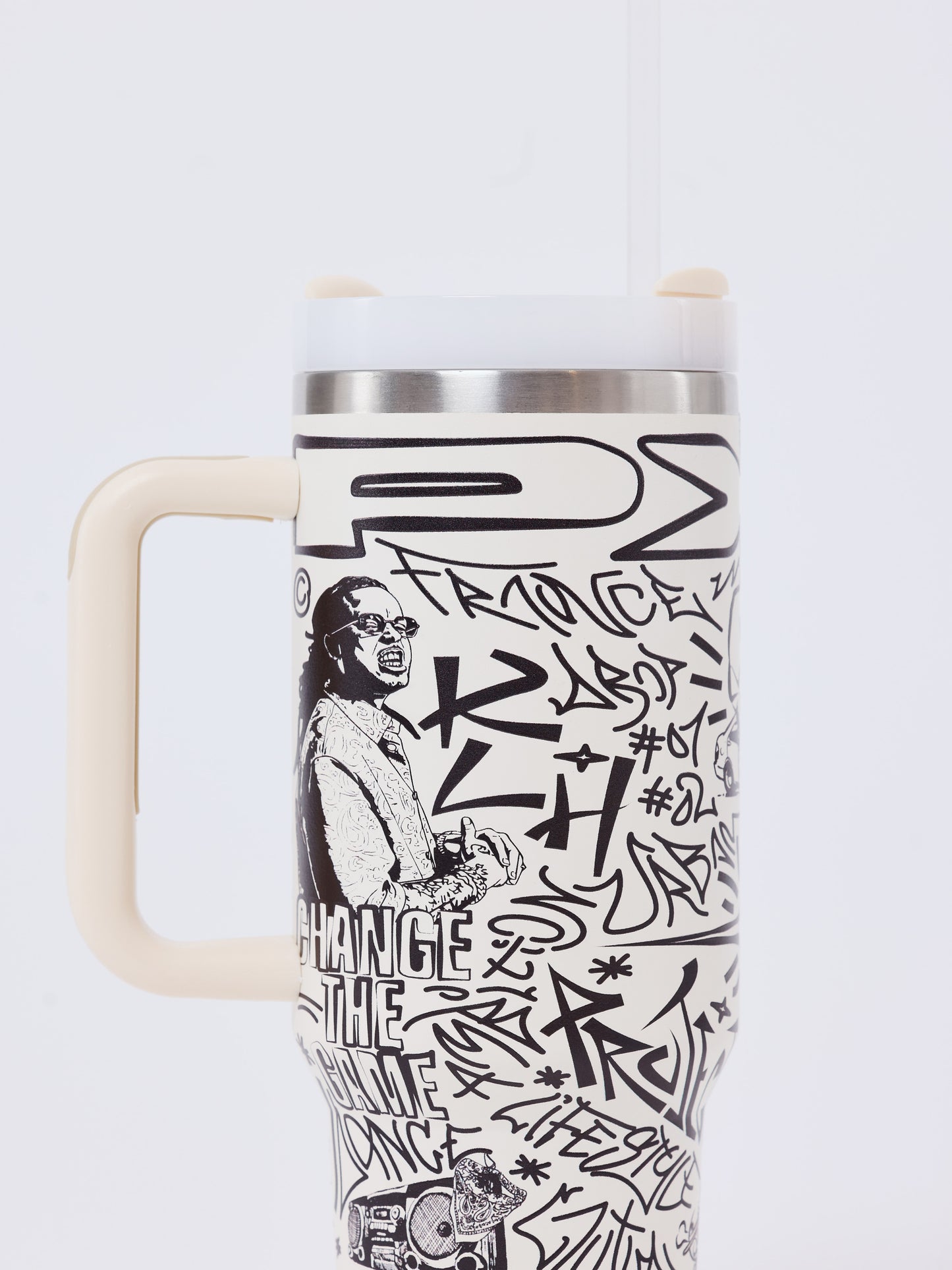 Gourde isotherme en acier motif graffiti PXP