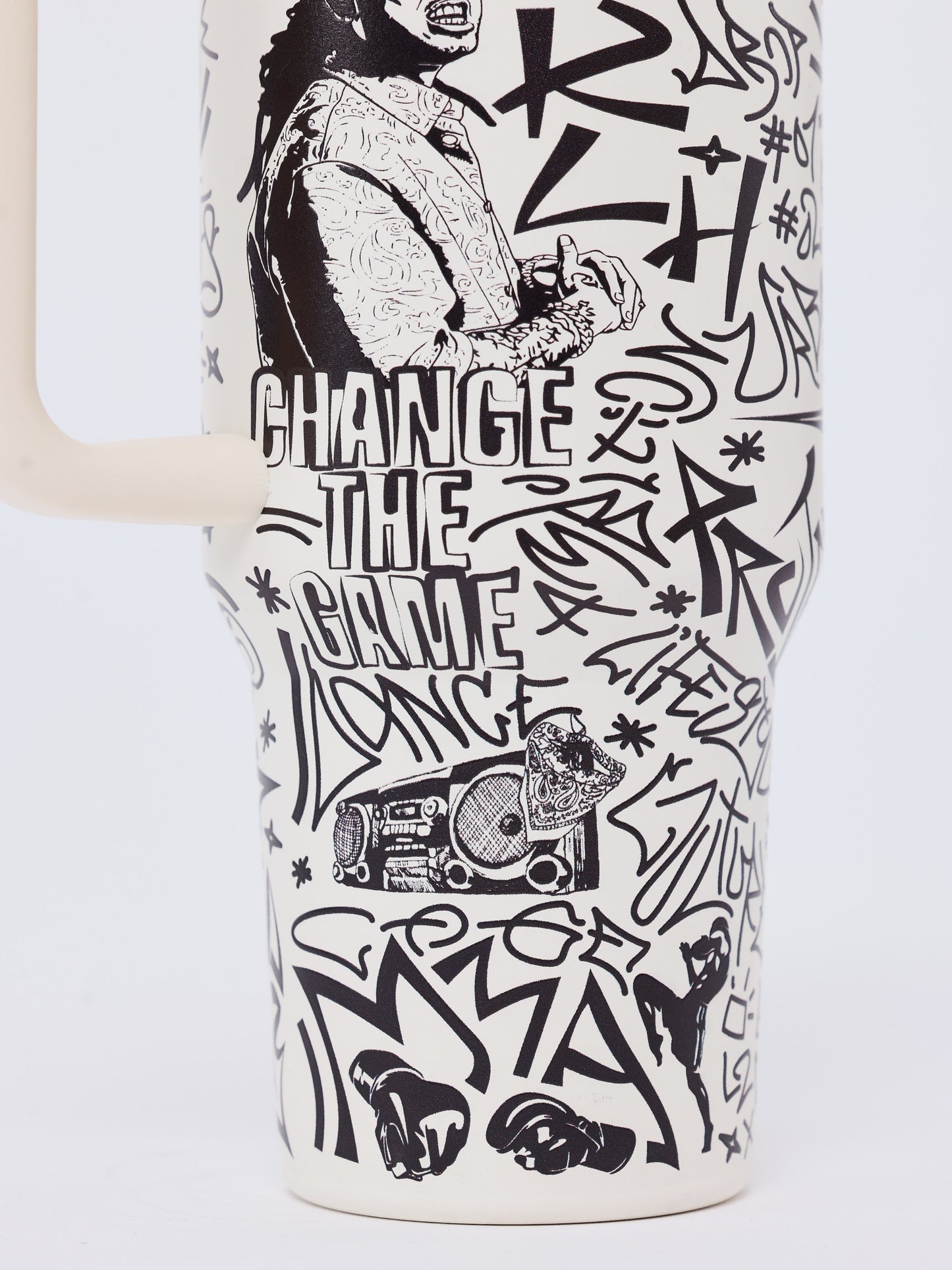 Gourde isotherme en acier motif graffiti PXP