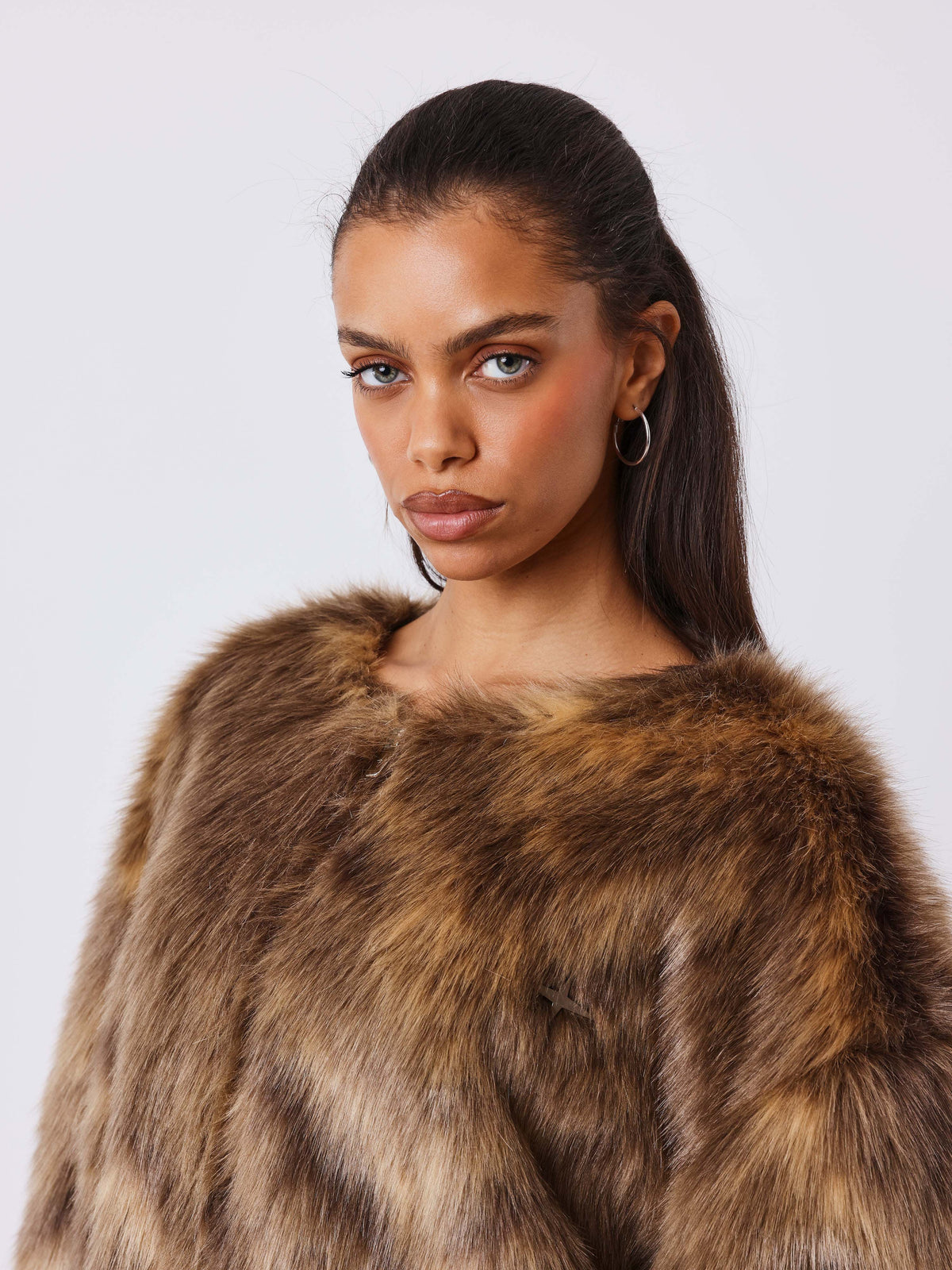 Veste Fausse Fourrure Camo