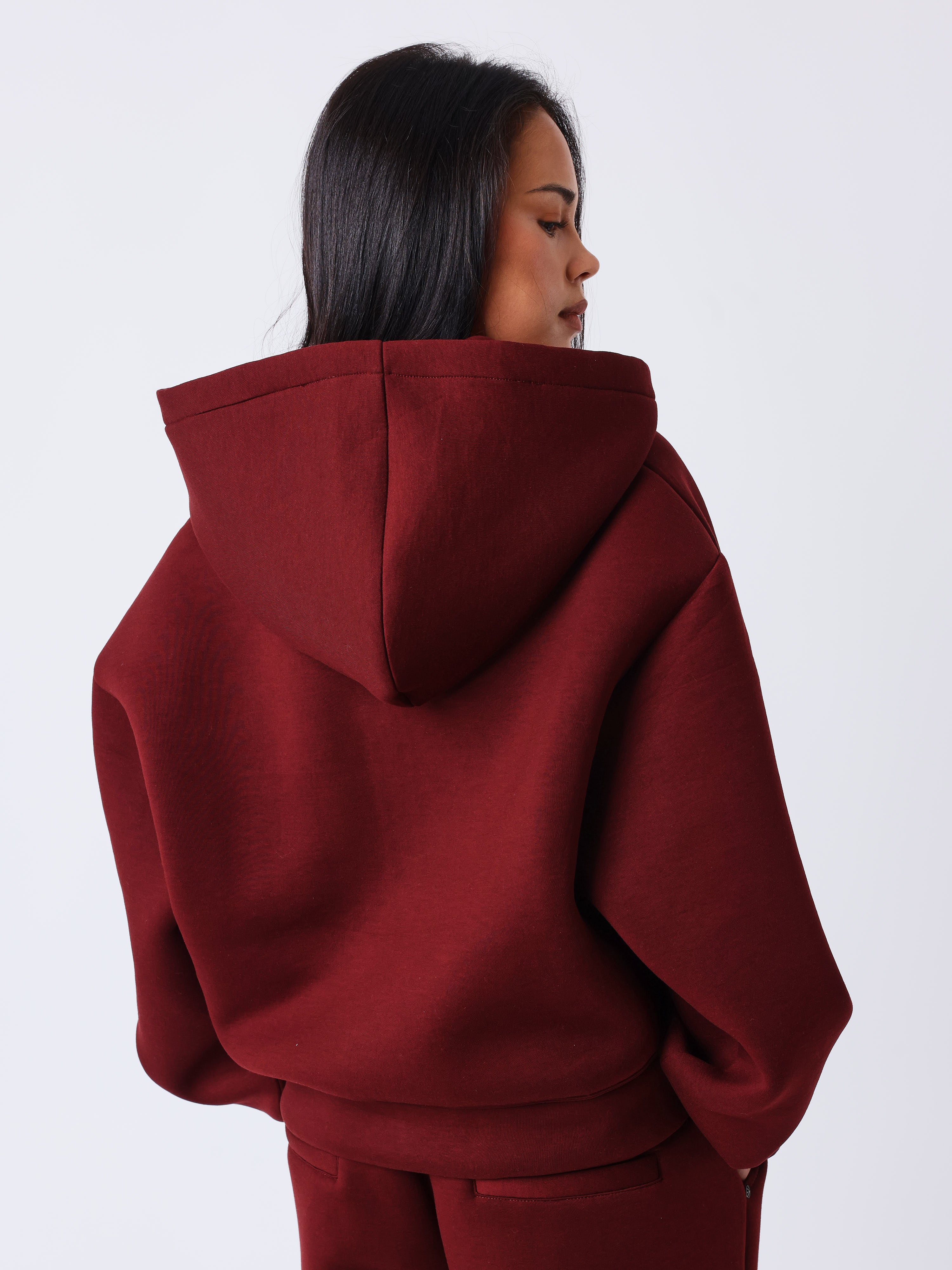 Sweat com capuz e zíper em neoprene-2