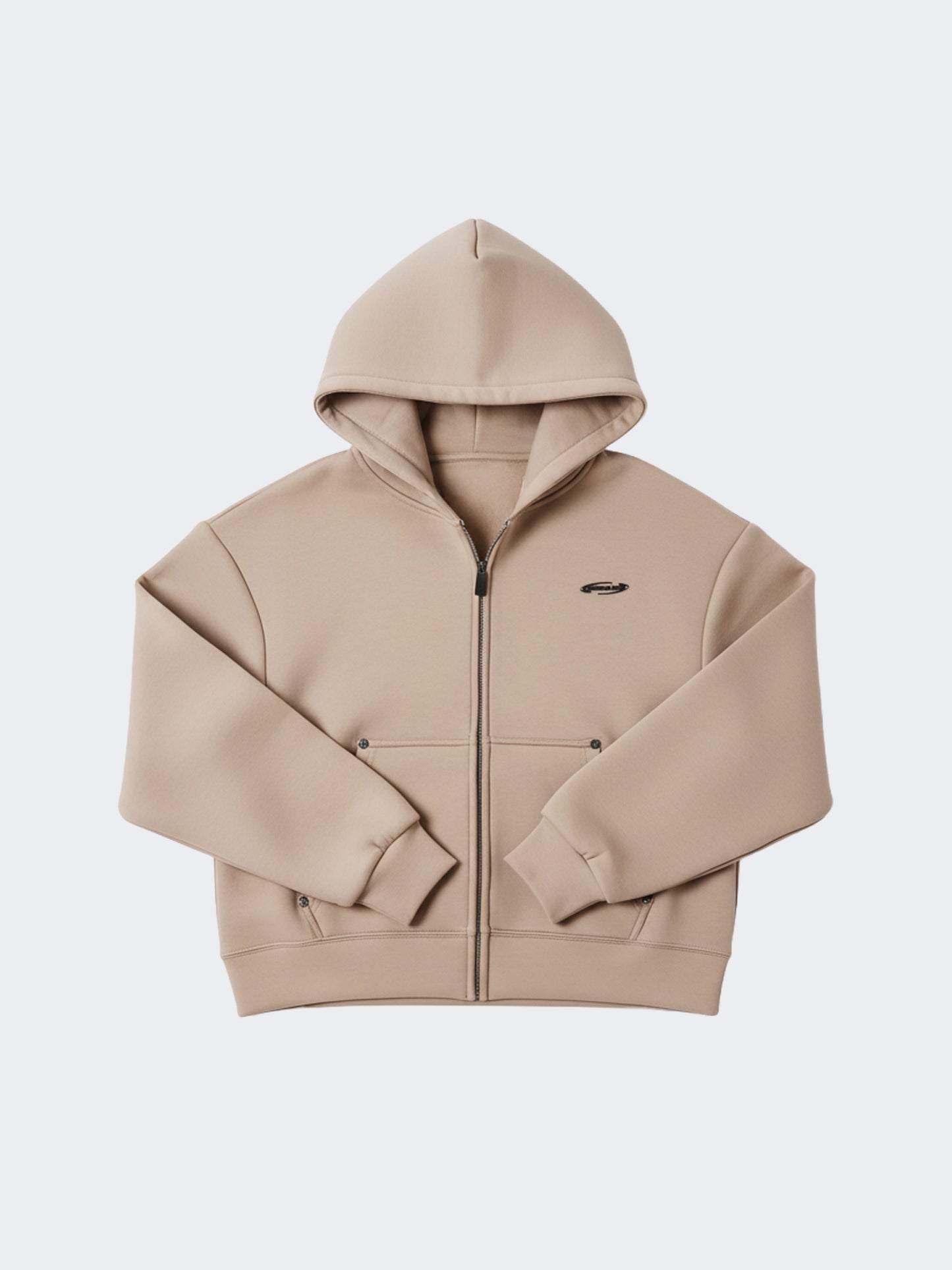 Sweat com capuz e zíper em neoprene