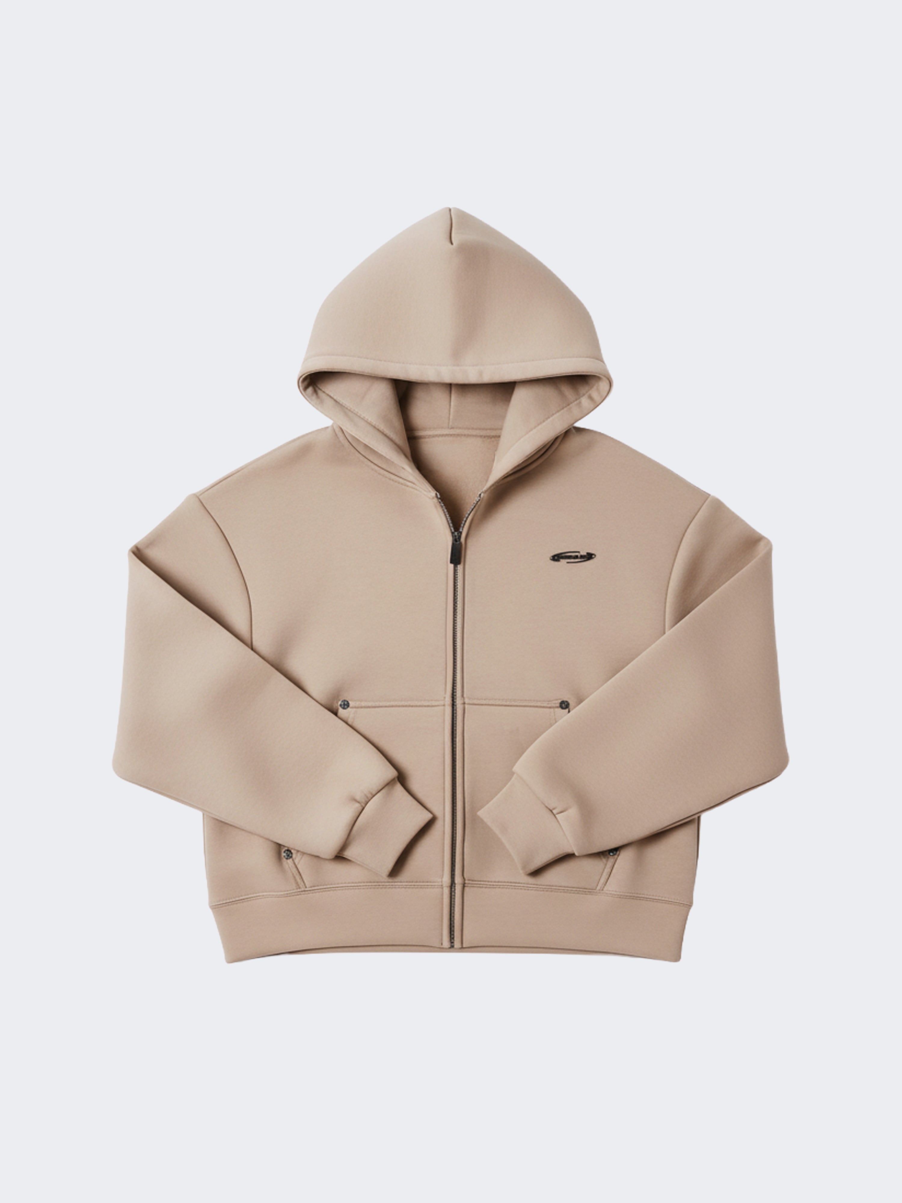 Sweat com capuz e zíper em neoprene-6