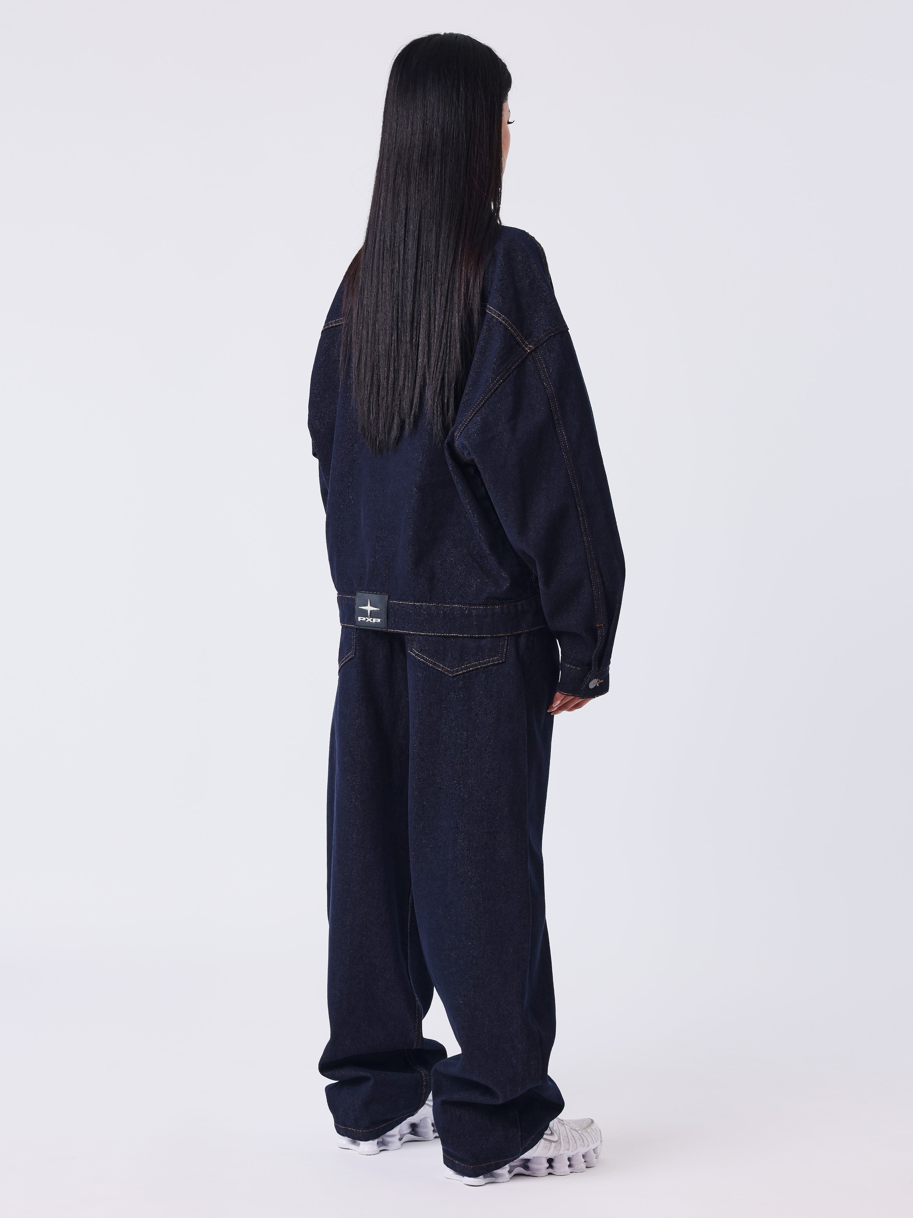Jean barrel en denim brut-2