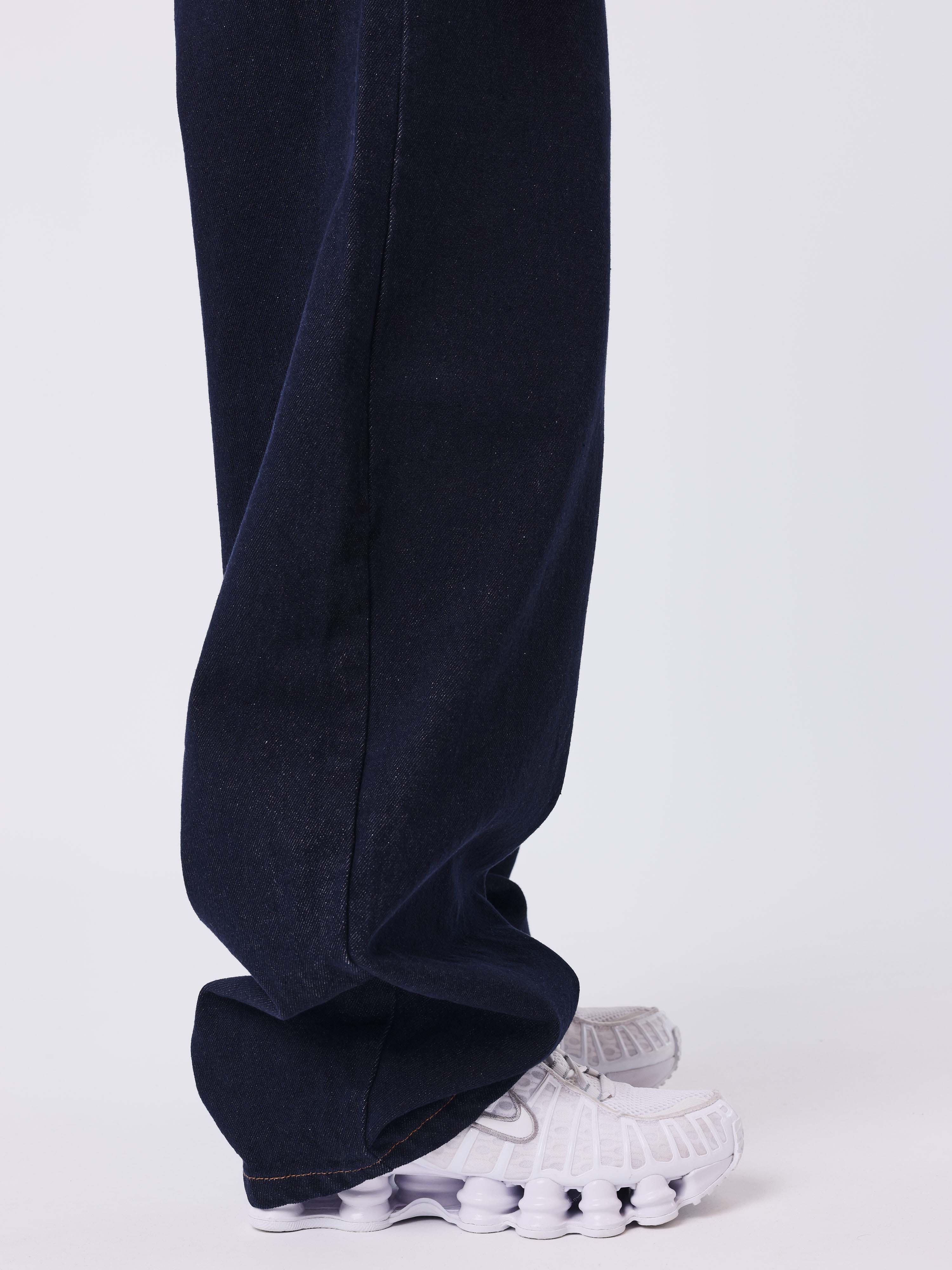 Jean barrel en denim brut-5