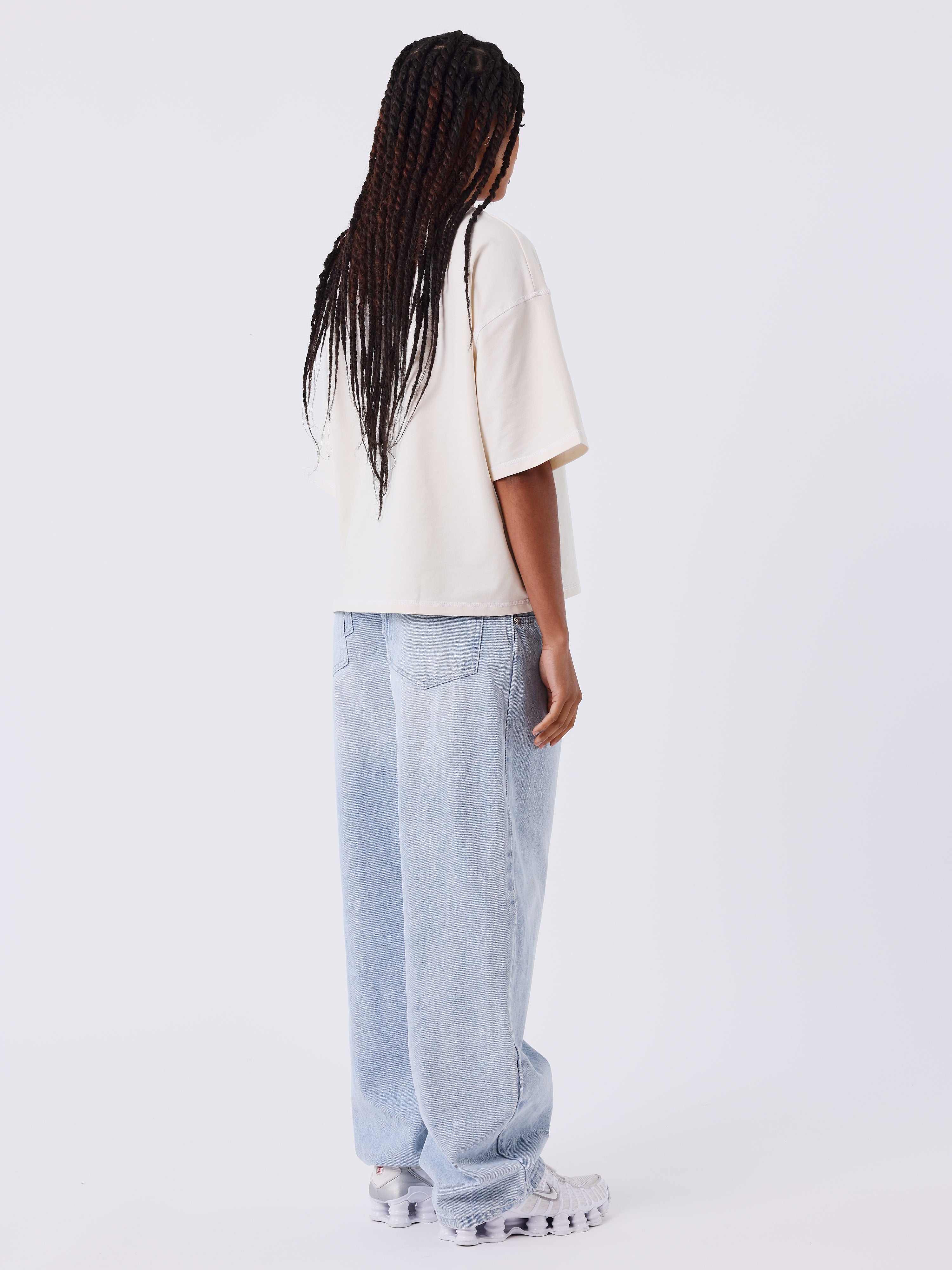 Jeans barrel in denim blu slavato-2