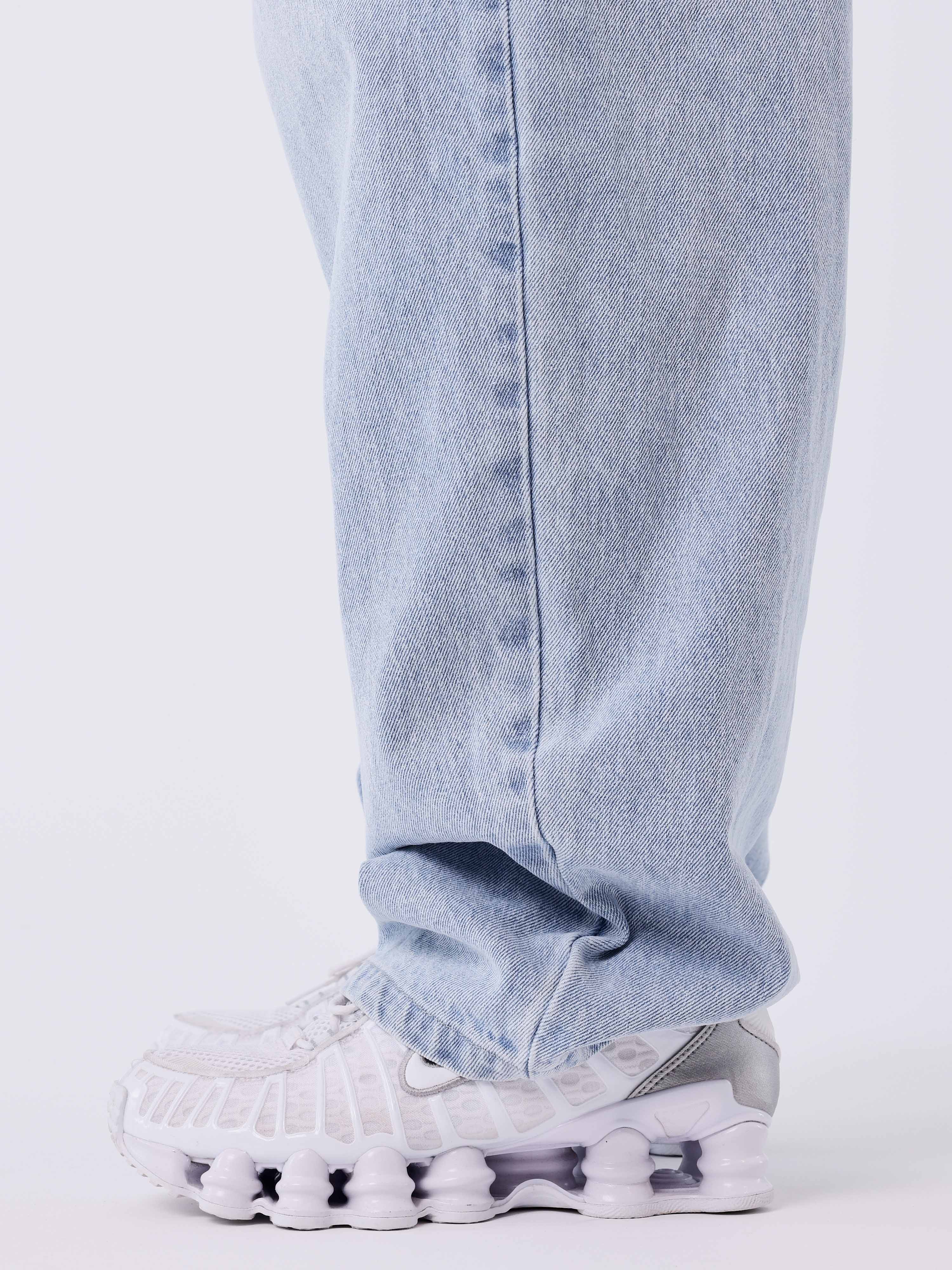 Jeans barrel in denim blu slavato-6
