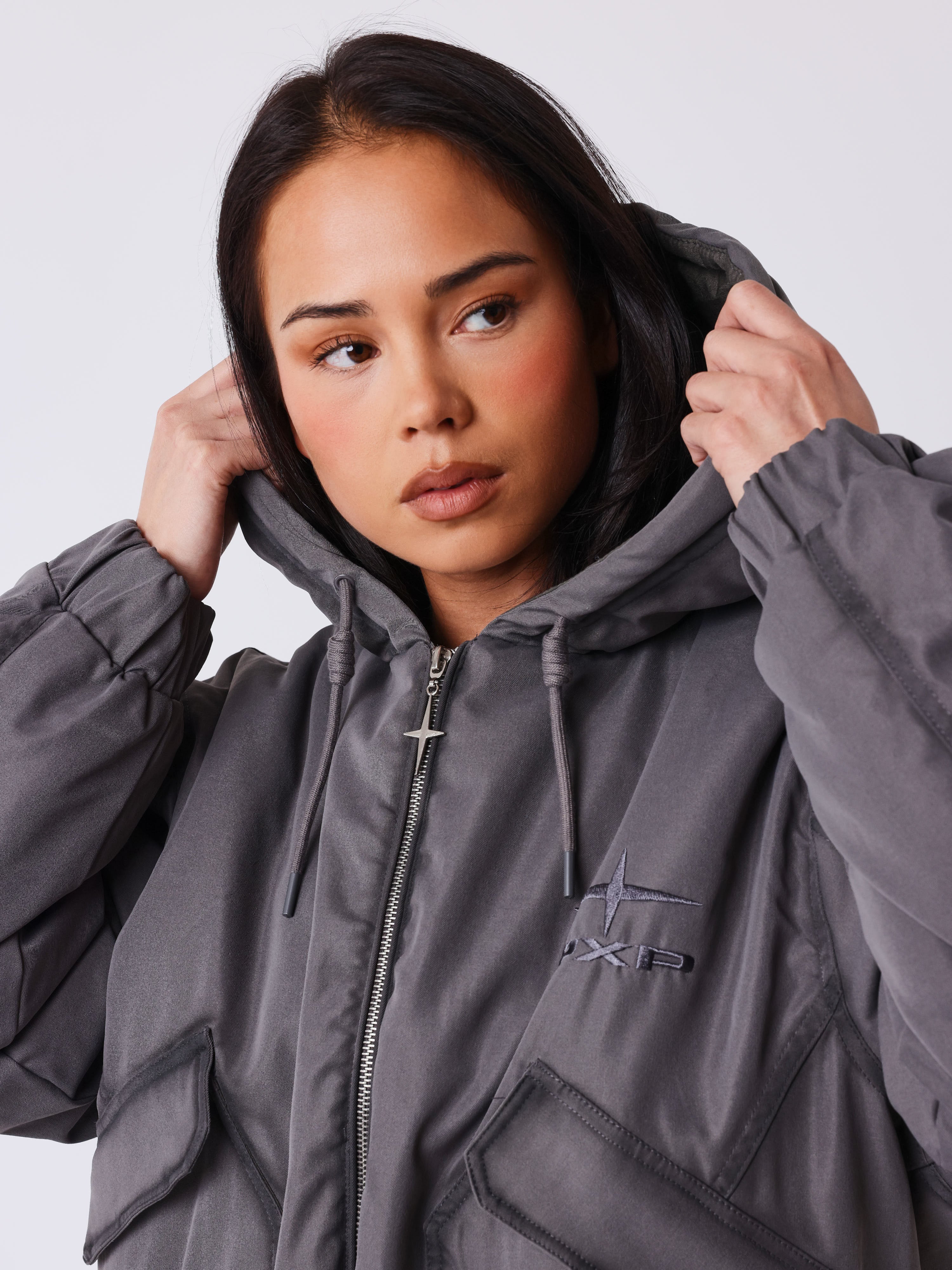 Chaqueta acolchada con capucha Faded-3