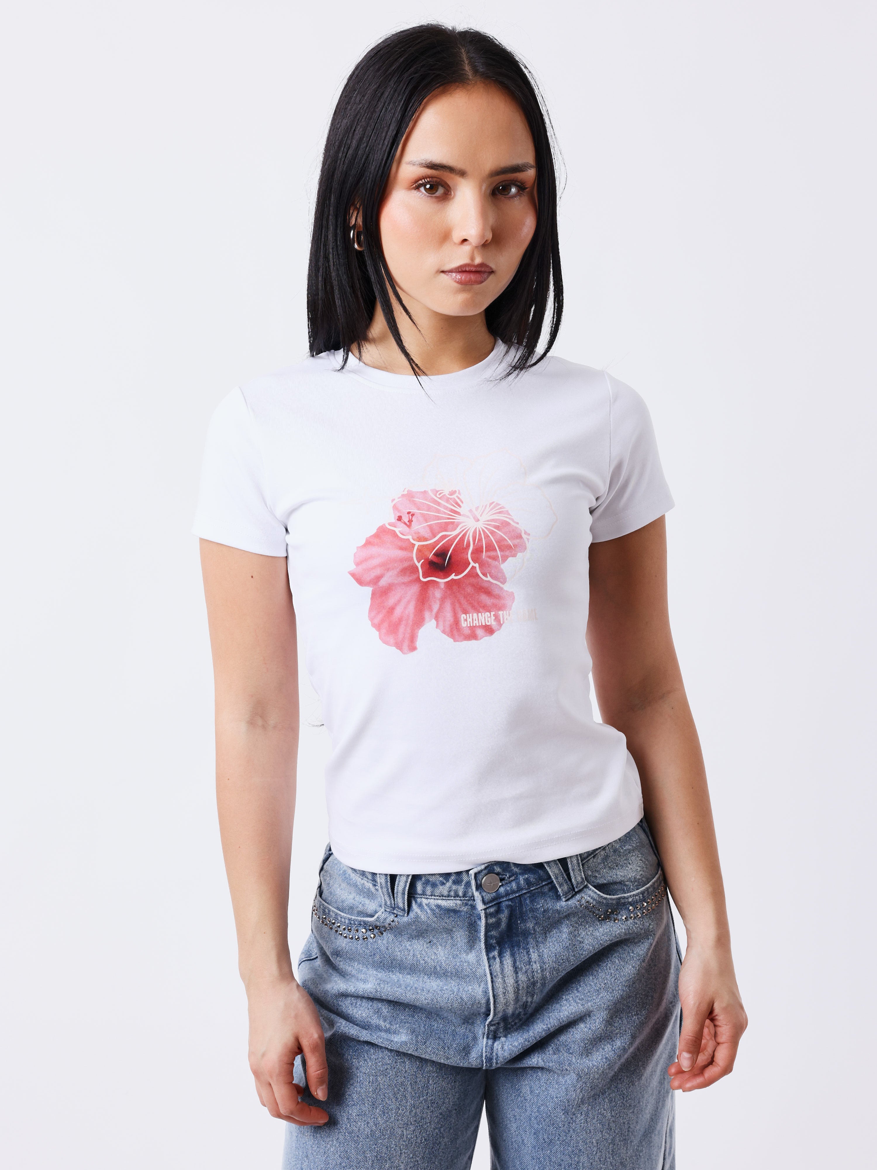 T-shirt manches courtes Hibiscus-1