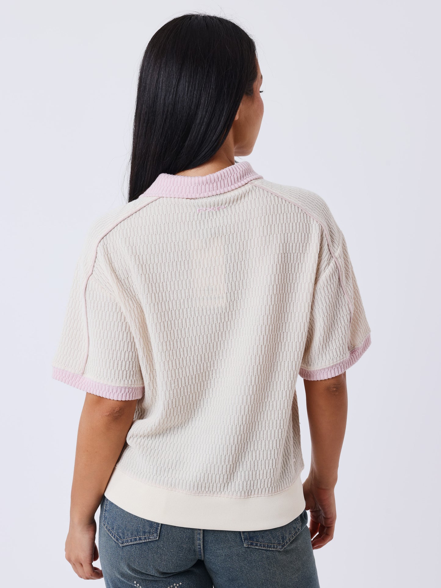 Polo i teksturert strikk Classy